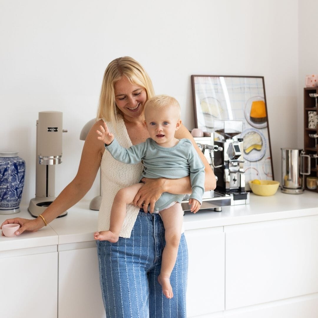 Merinowollen romper met lange mouwen | Essential Mint