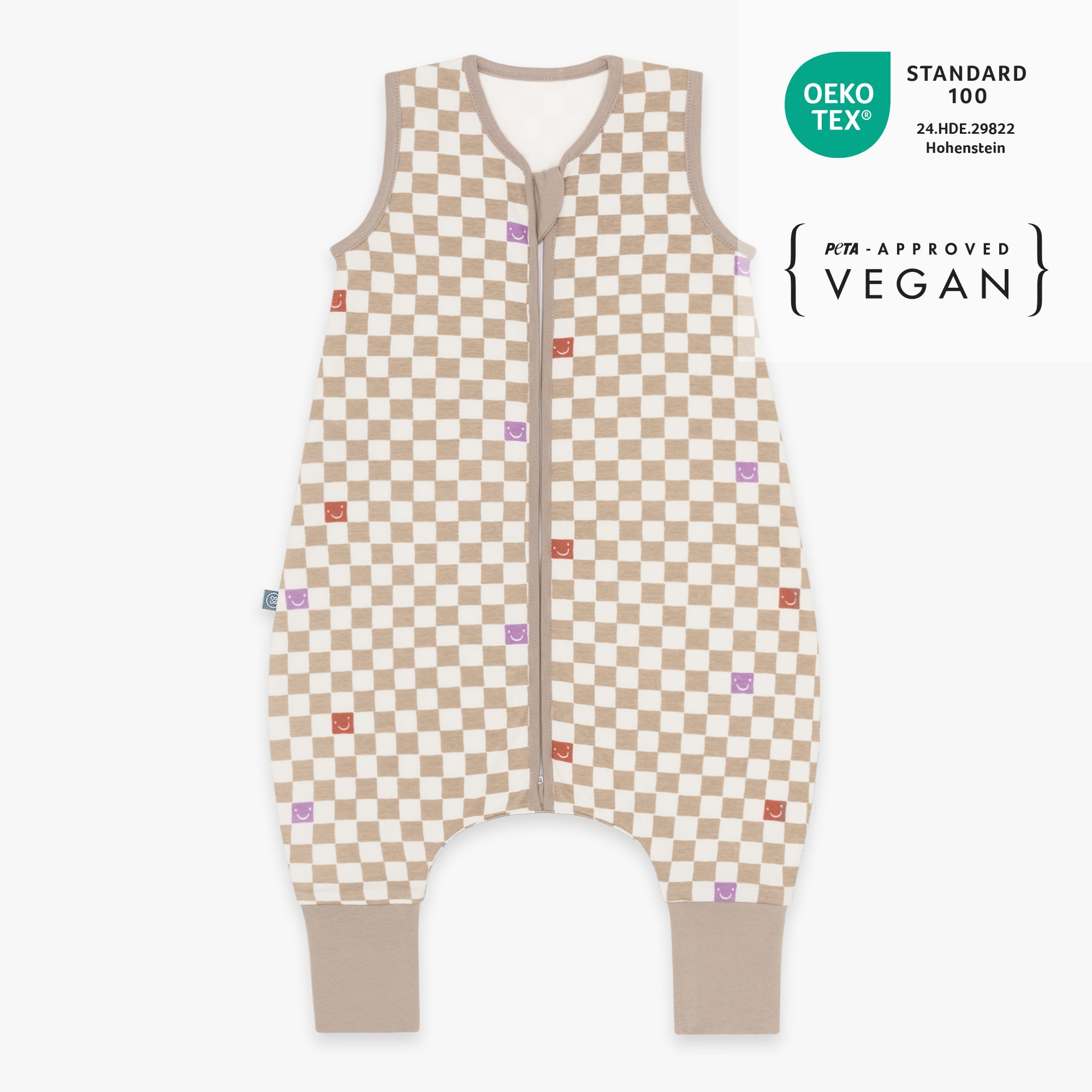 Slaapzak met voetjes 1.0 TOG | Check Smile