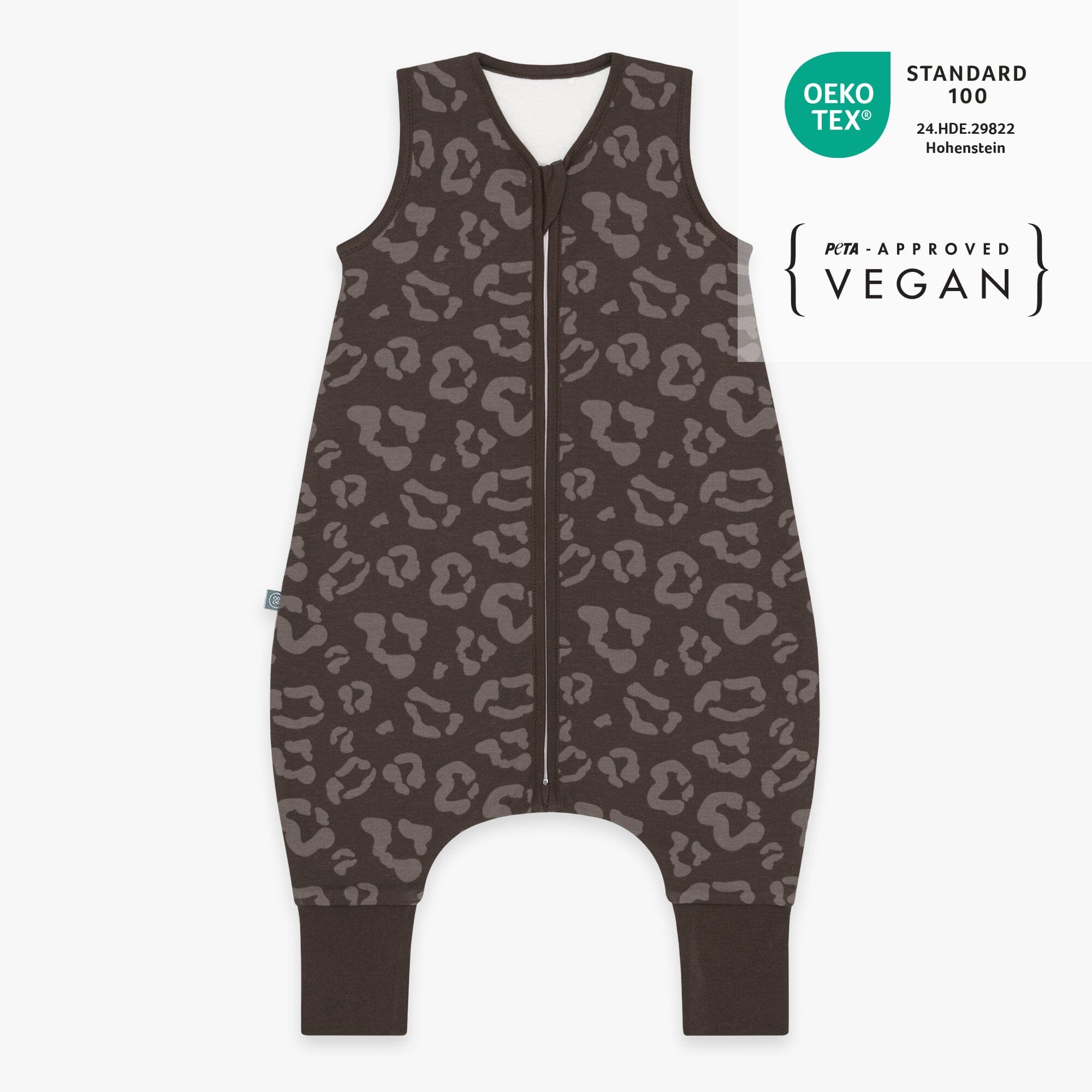 Slaapzak met voetjes 1.0 TOG | Luipaard Chocolade