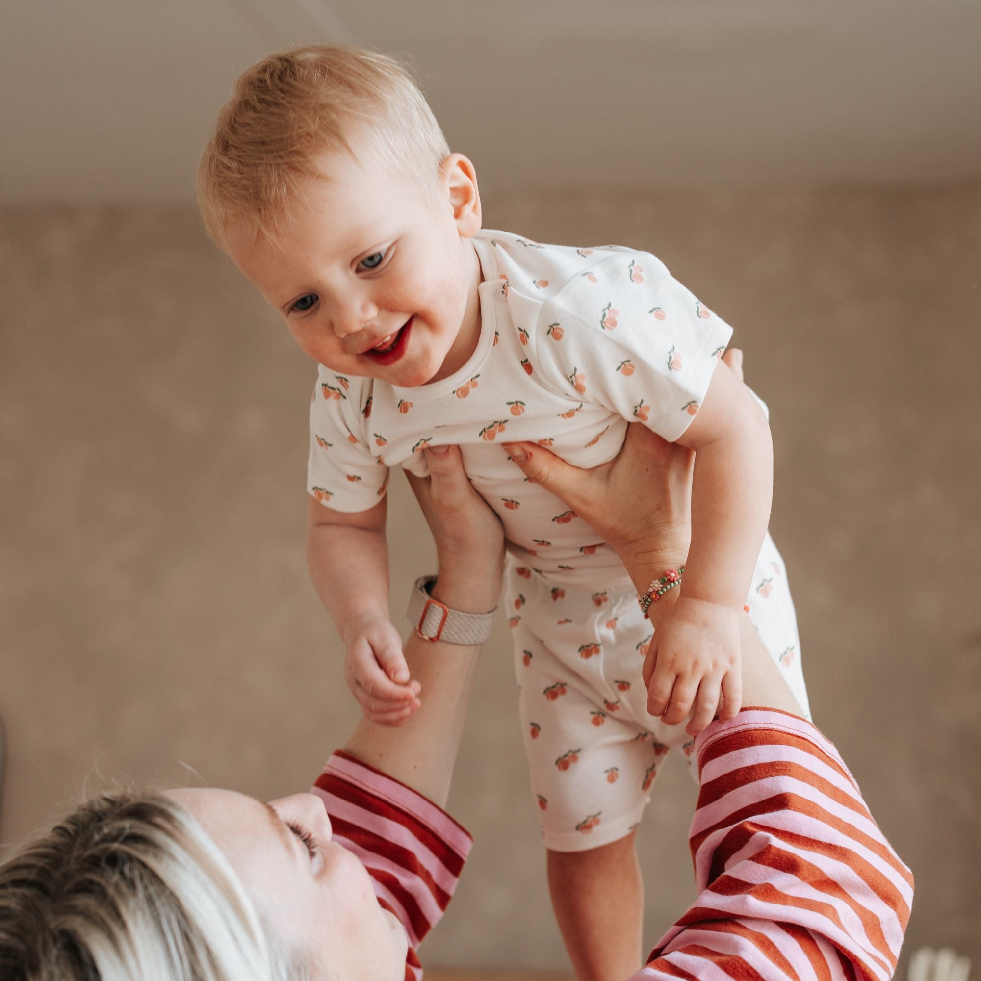 Pyjama kort 2-delig | Abrikoos