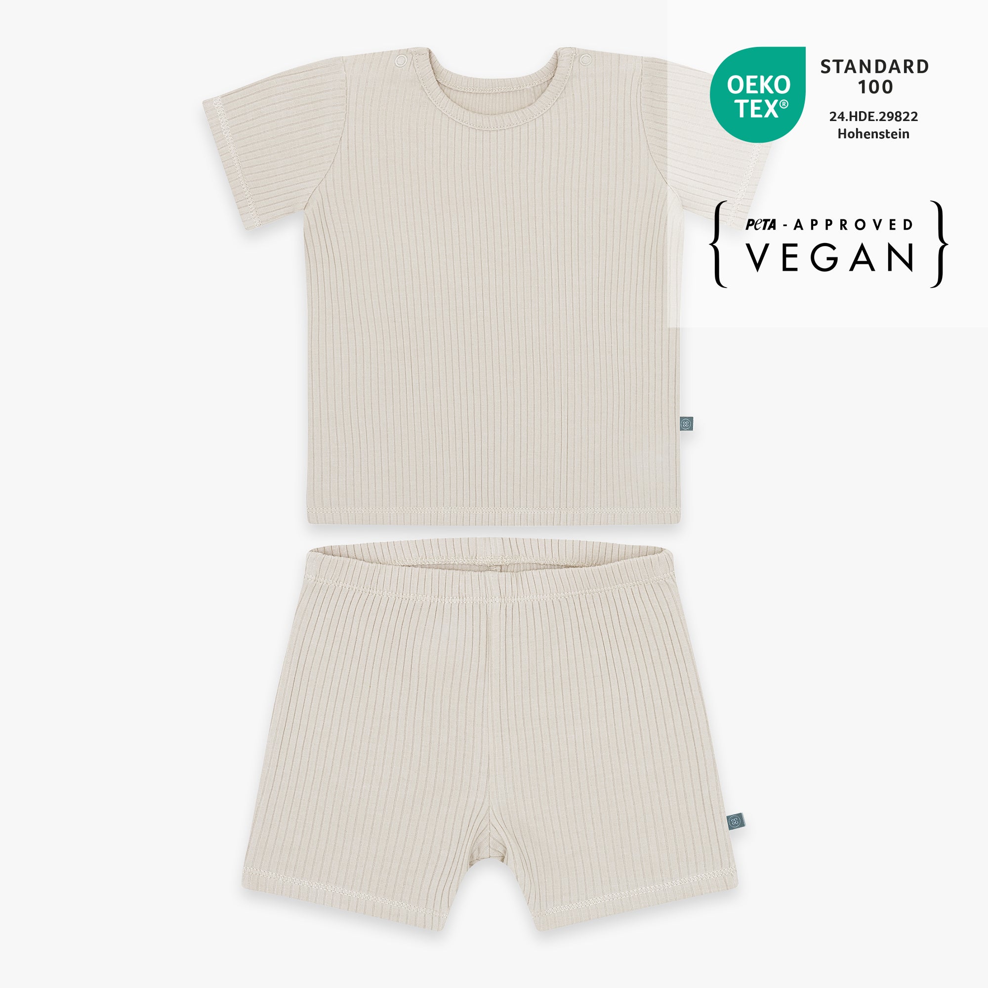 Pyjama kort 2-delig | Essential Beige