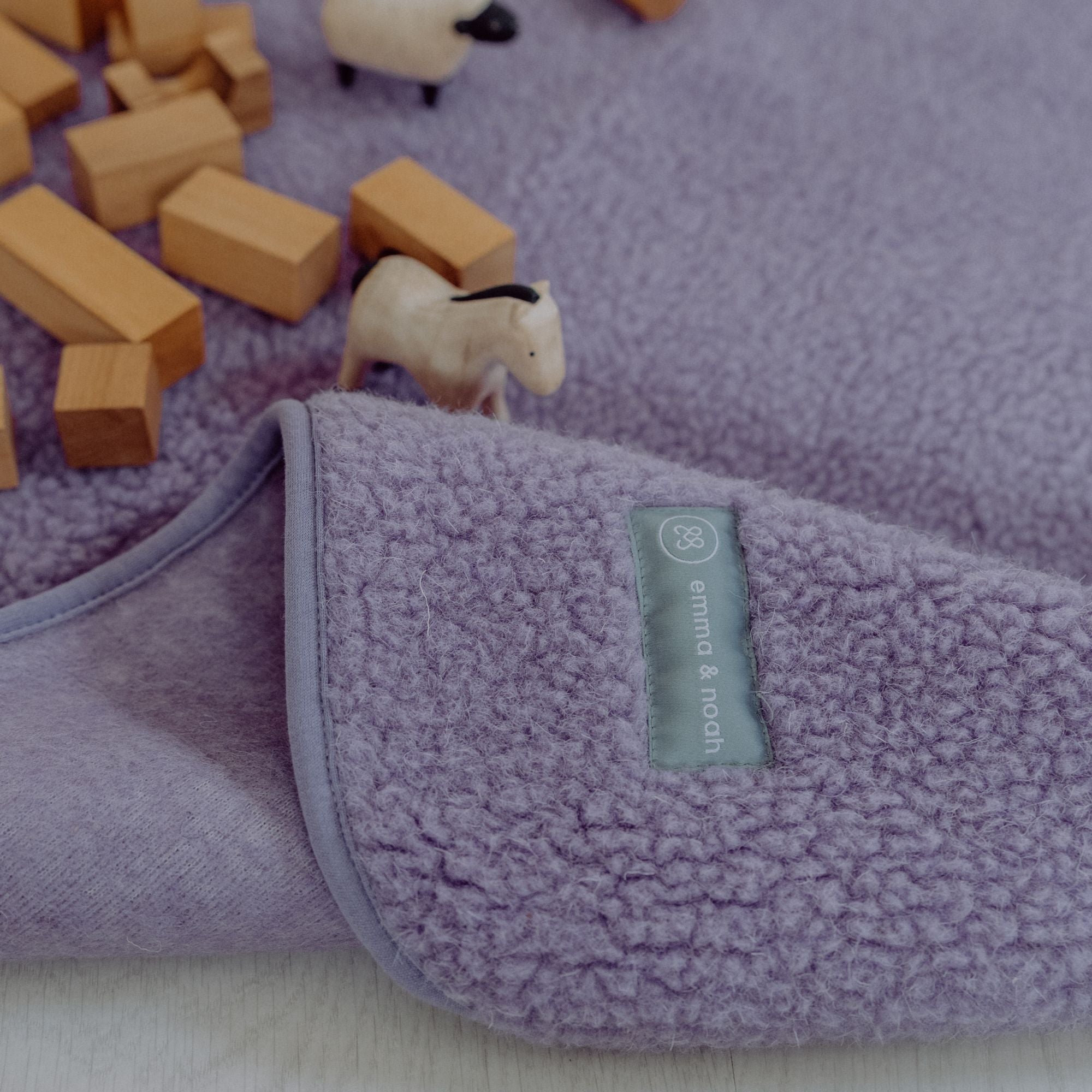 Merinowollen teddydekentje | Essential Lavendel