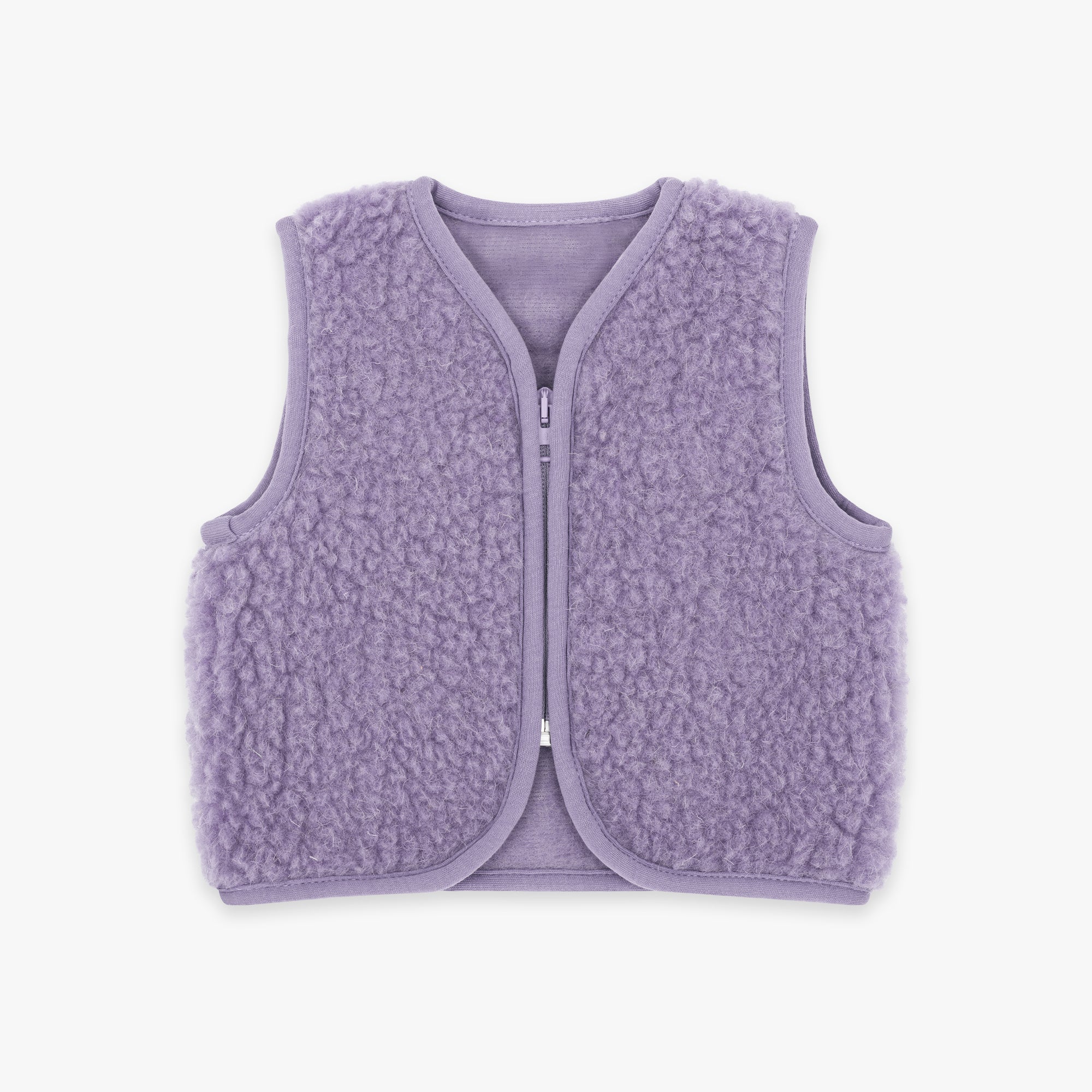 Merinowollen teddy bodywarmer | Essential Lavendel