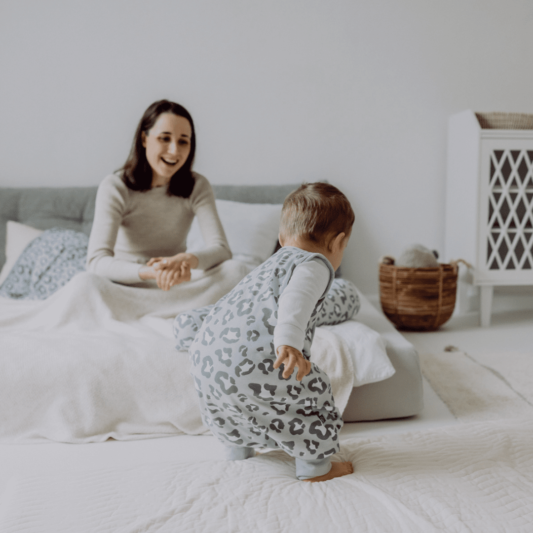 Slaapzak met voetjes 1.0 TOG | Luipaard Grijs