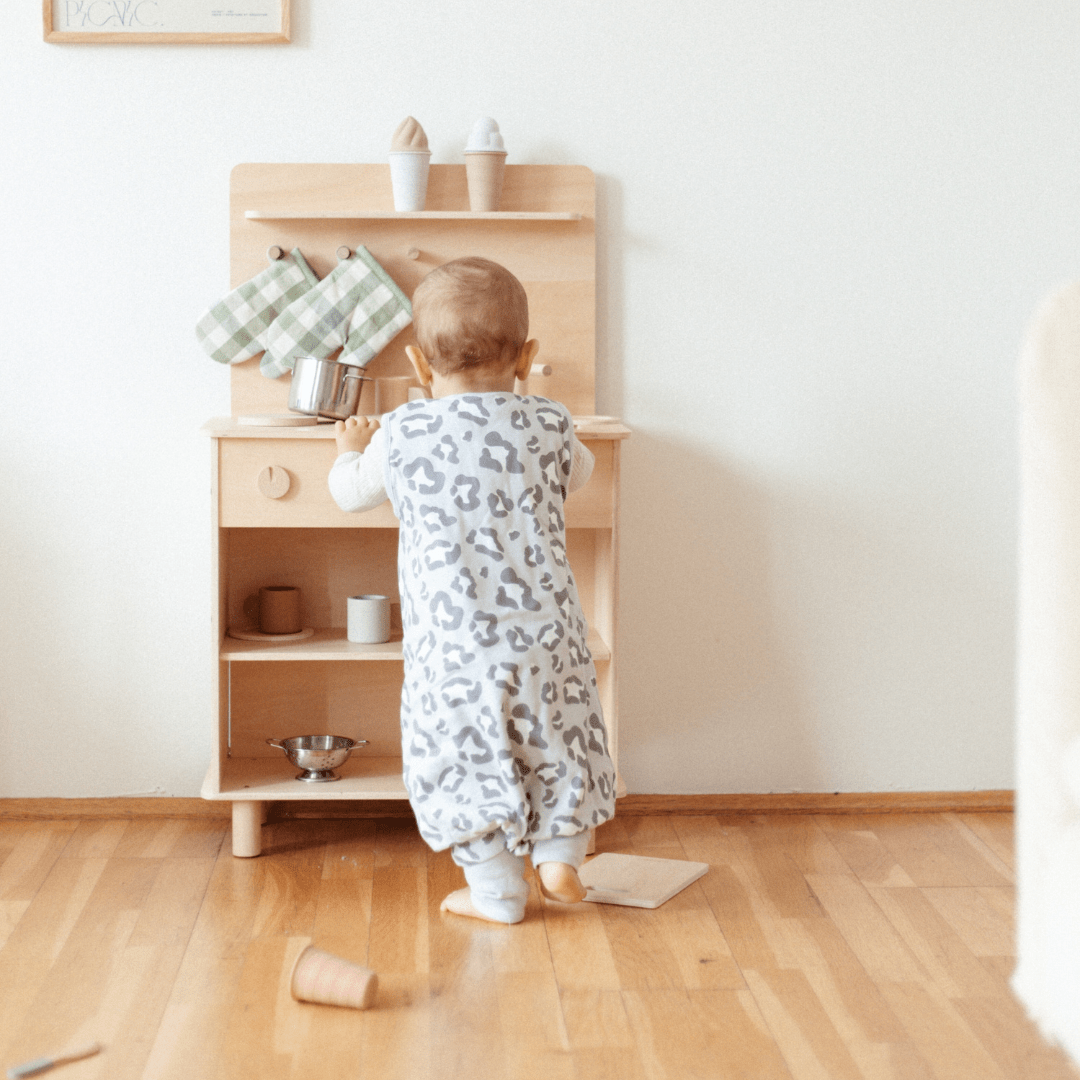 Slaapzak met voetjes 1.0 TOG | Luipaard Grijs