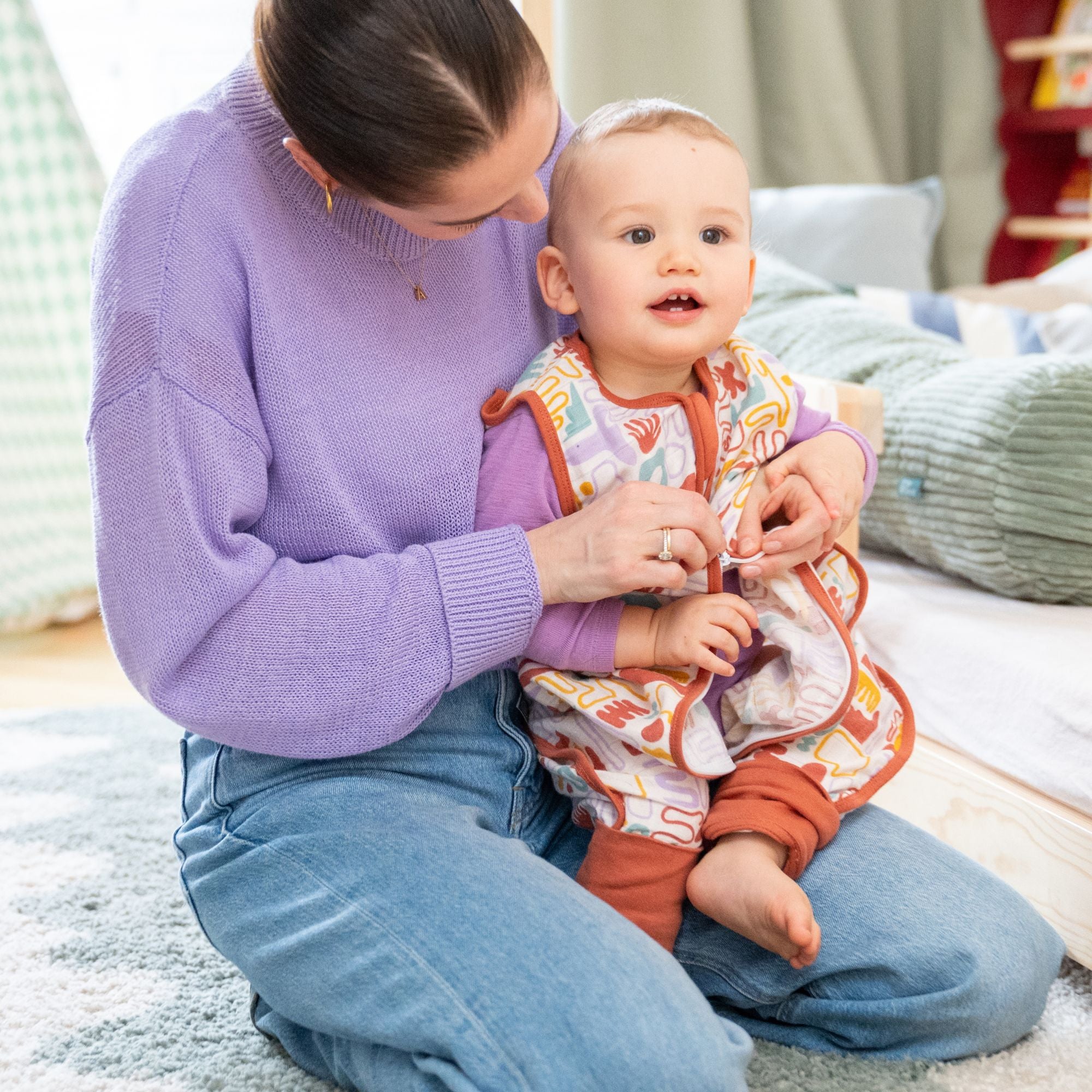 Mousseline slaapzak met voetjes 0.5 TOG | Bonte Vormen