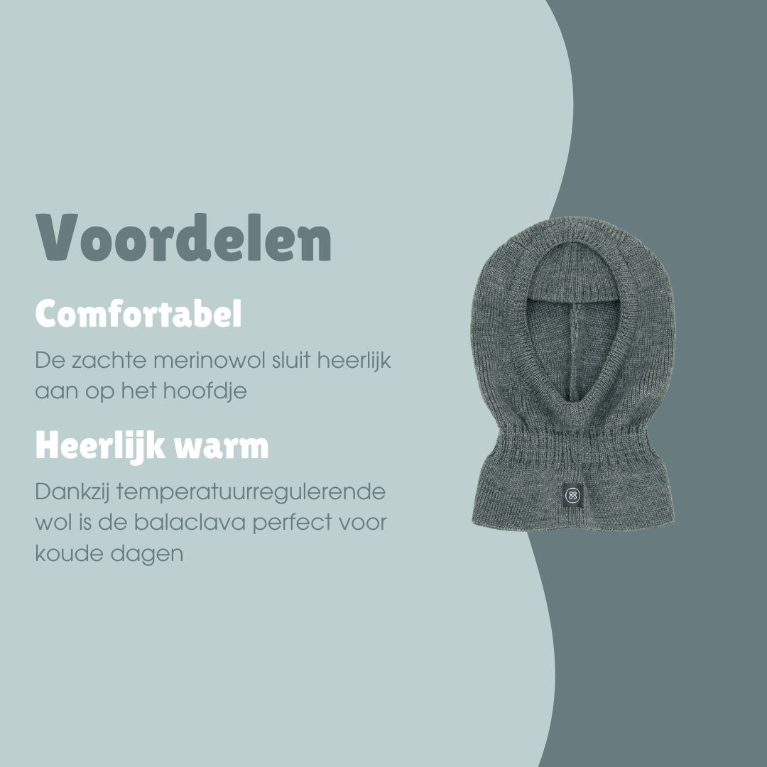 Merinowollen pasjamuts kind | Essential Grijs