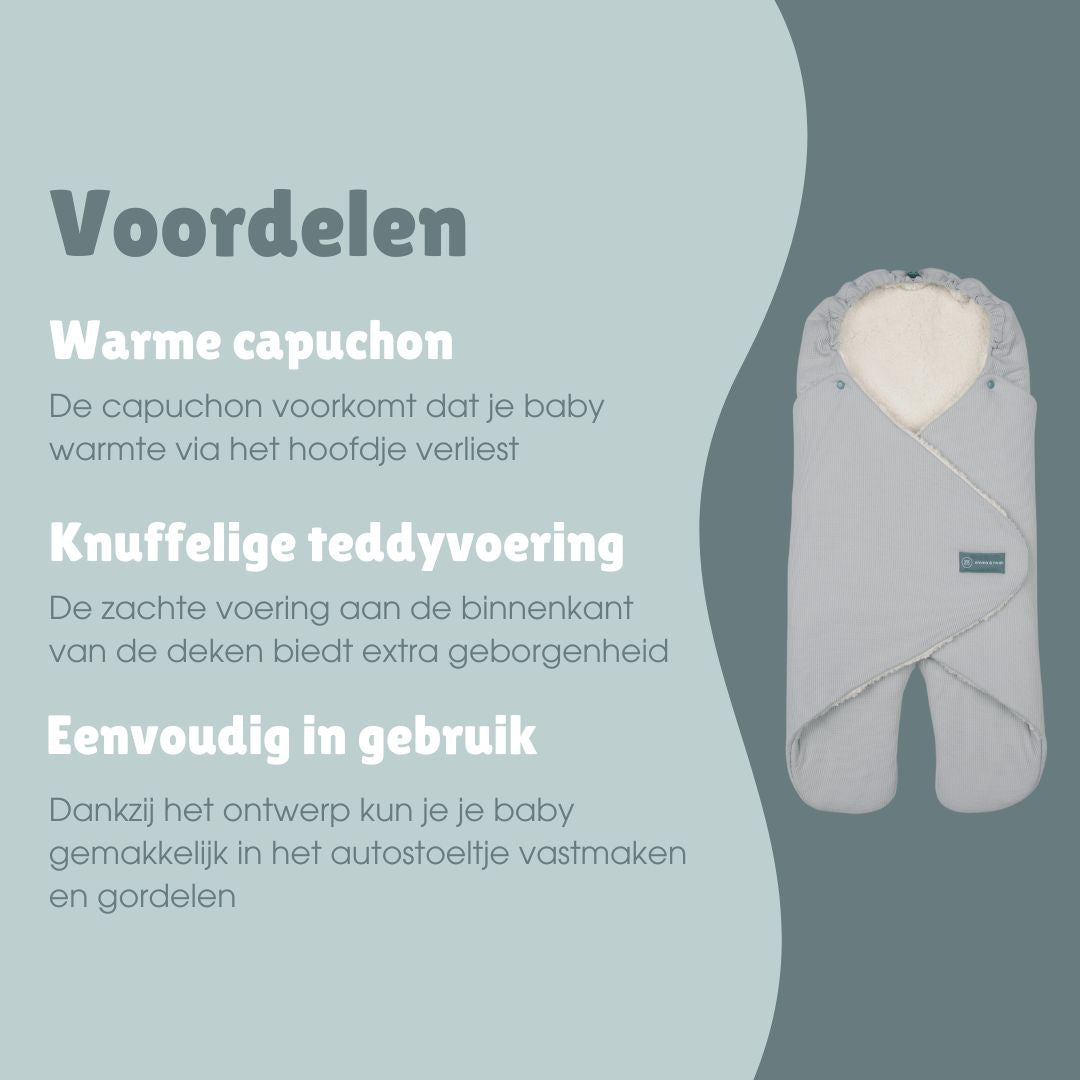 Omslagdoek met voetjes | Essential Grijs