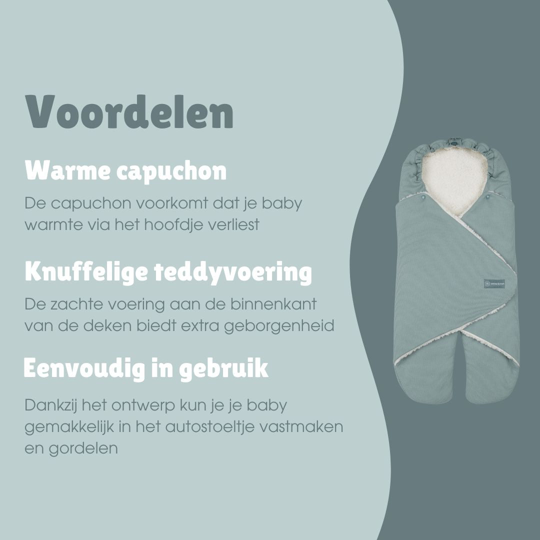 Omslagdoek met voetjes | Essential Mint