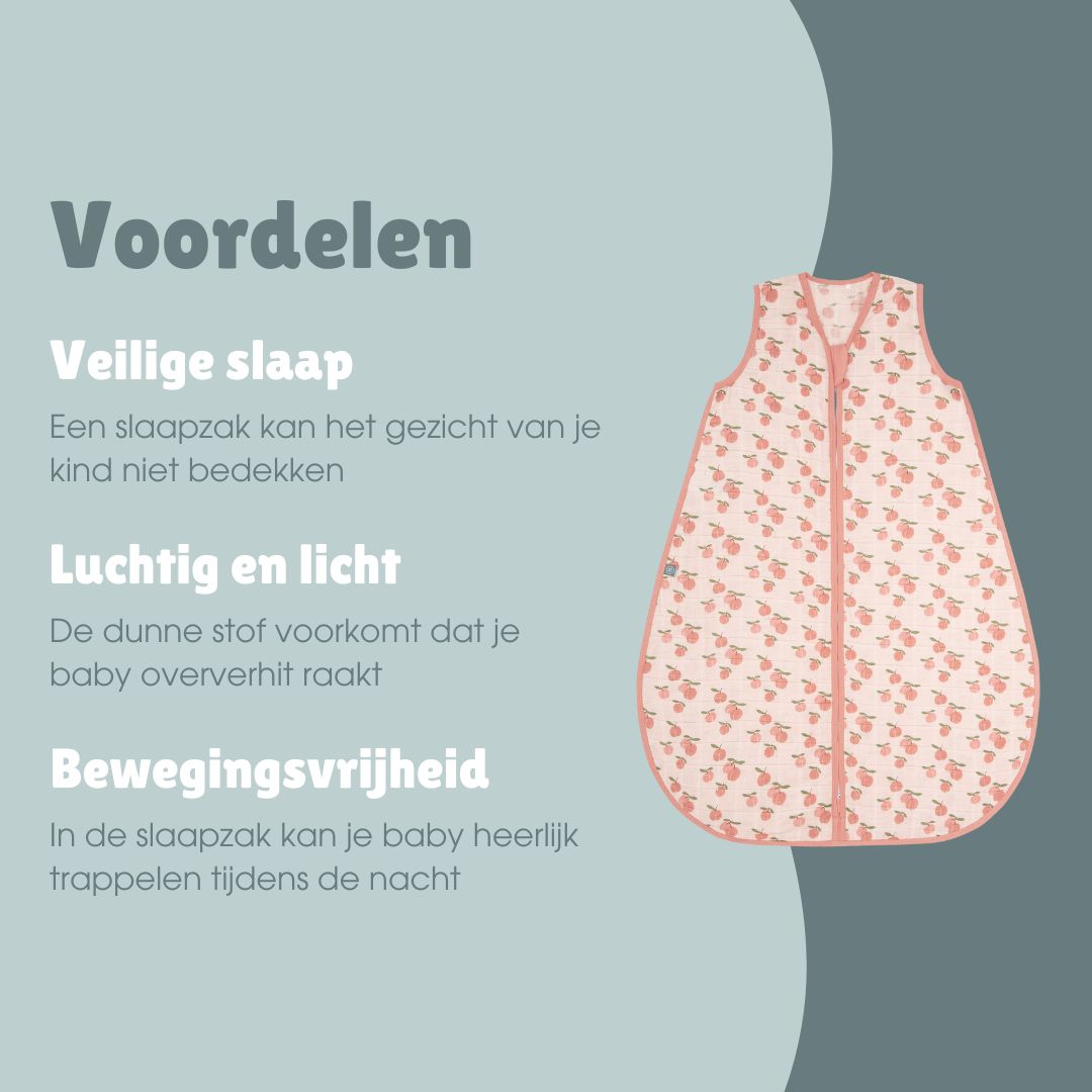 Mousseline slaapzak 0.5 TOG | Abrikoos