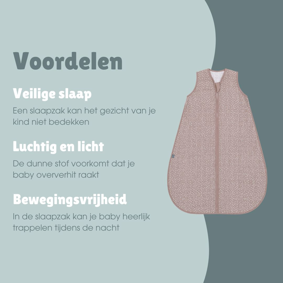 Mousseline slaapzak 0.5 TOG | Bloemen Berry