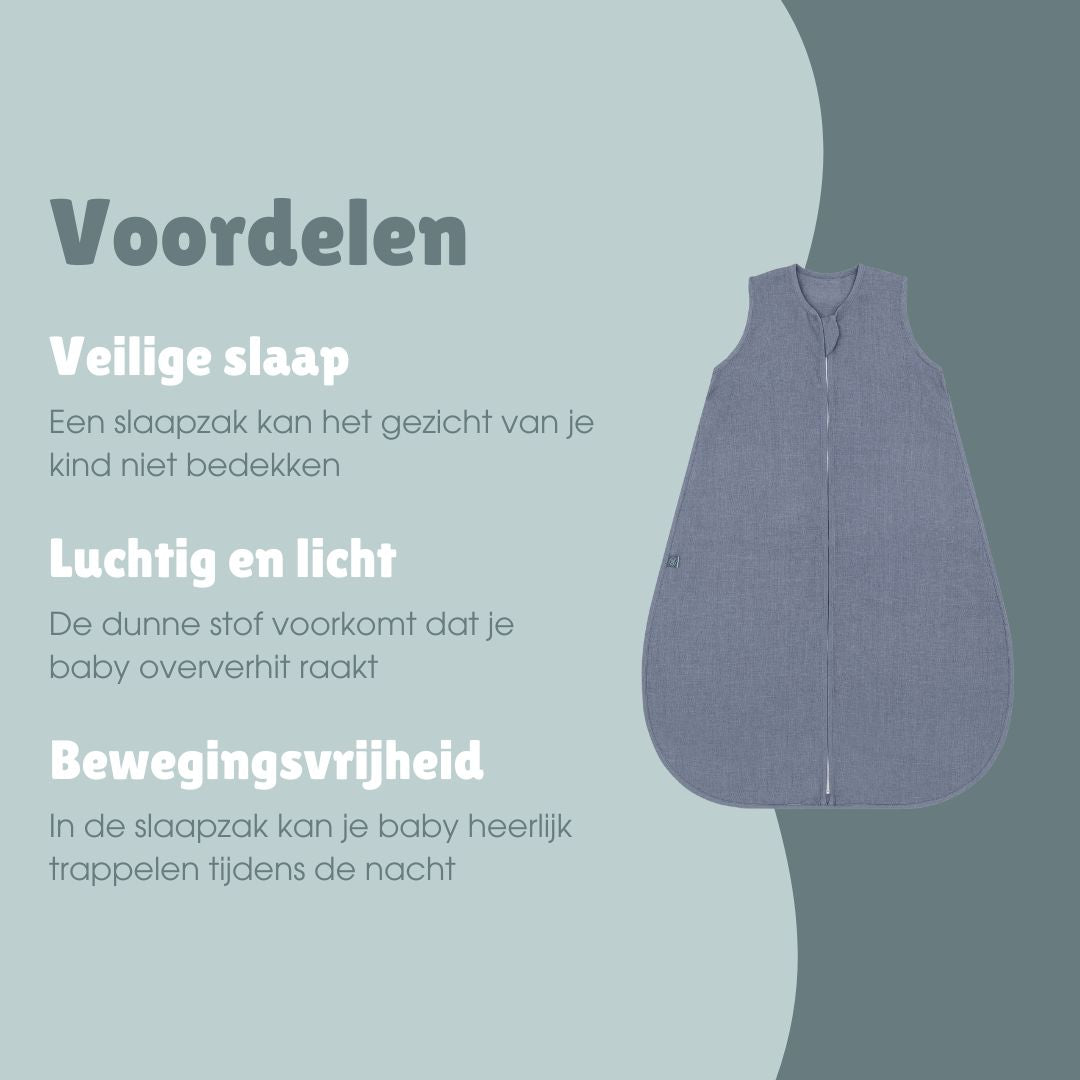 Linnen slaapzak 0.5 TOG | Essential Blauw