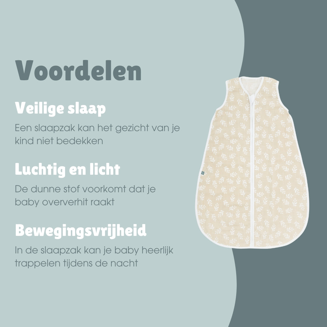 Mousseline slaapzak 0.5 TOG | Floral Sand