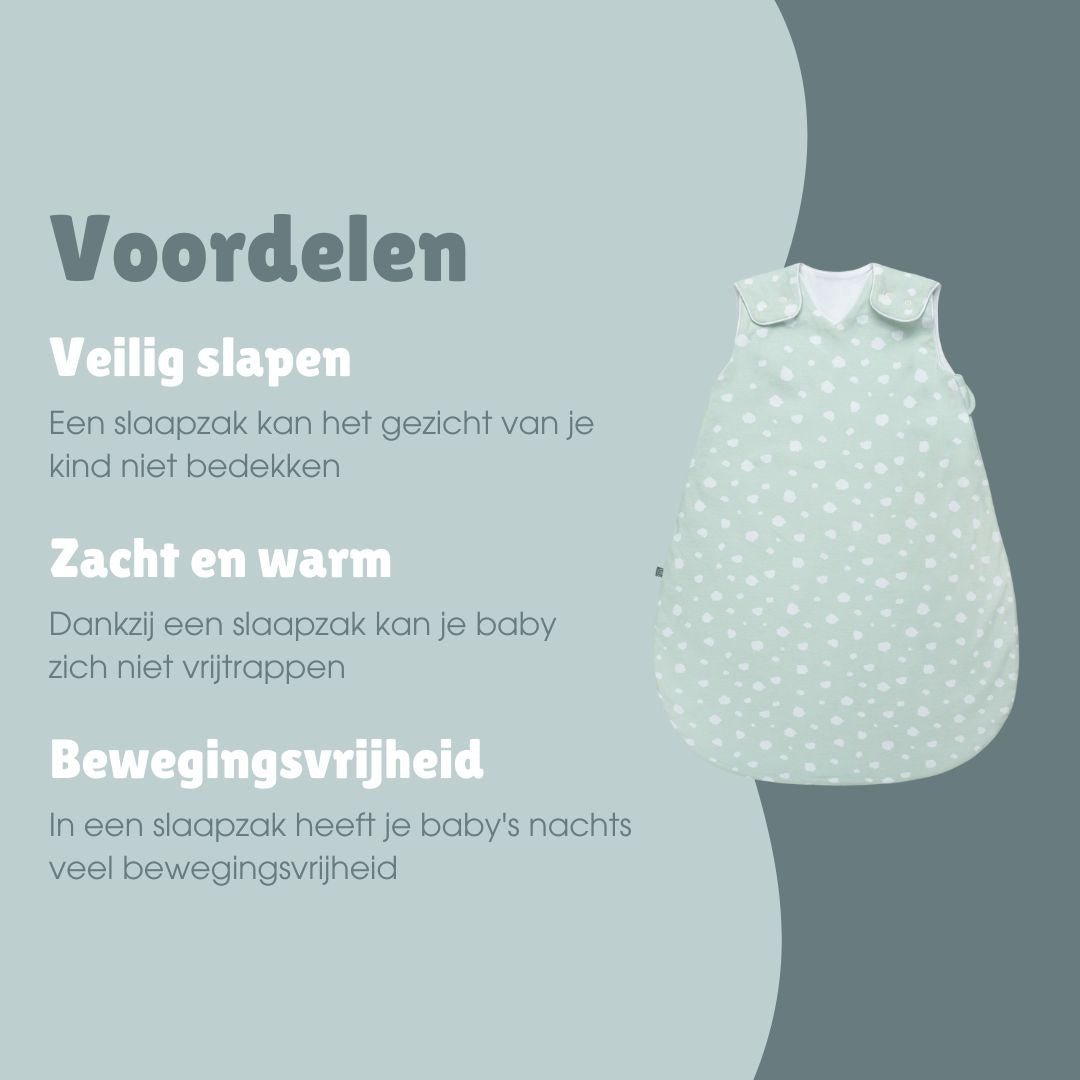 Newborn-slaapzak 1.0 TOG | Stippen Mint