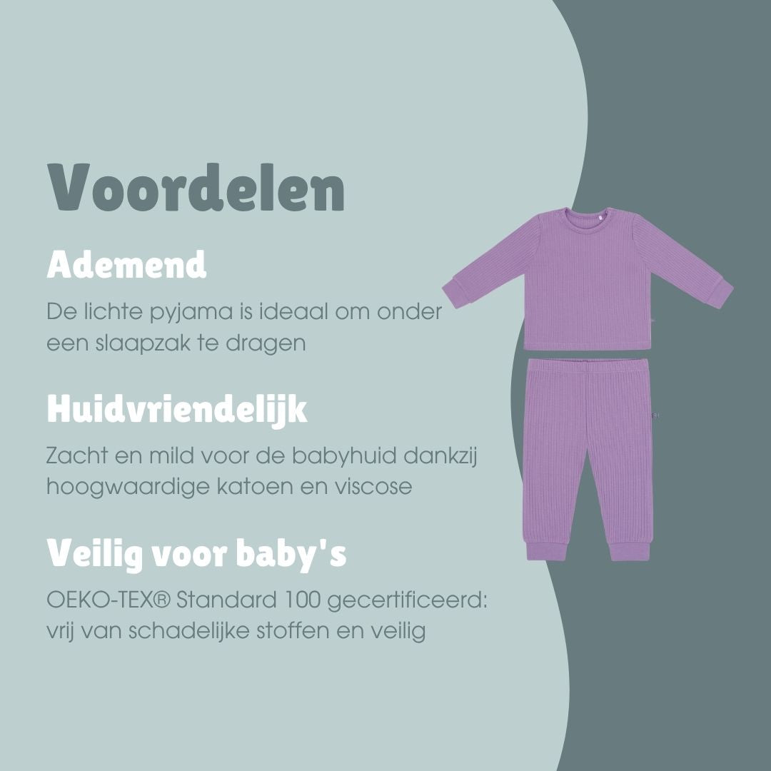 Pyjama lang 2-delig | Essential Lavendel