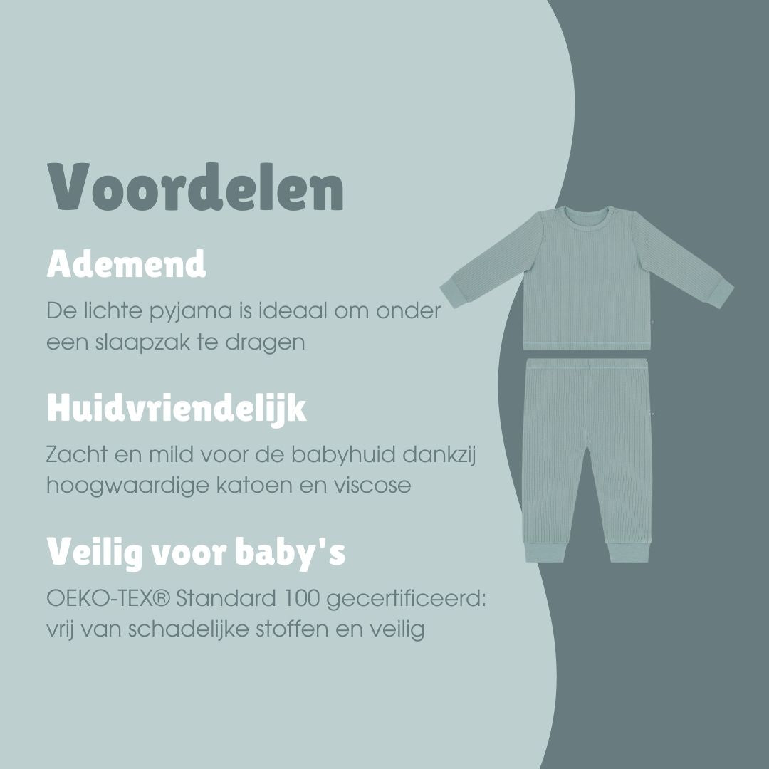 Pyjama lang 2-delig | Essential Mint