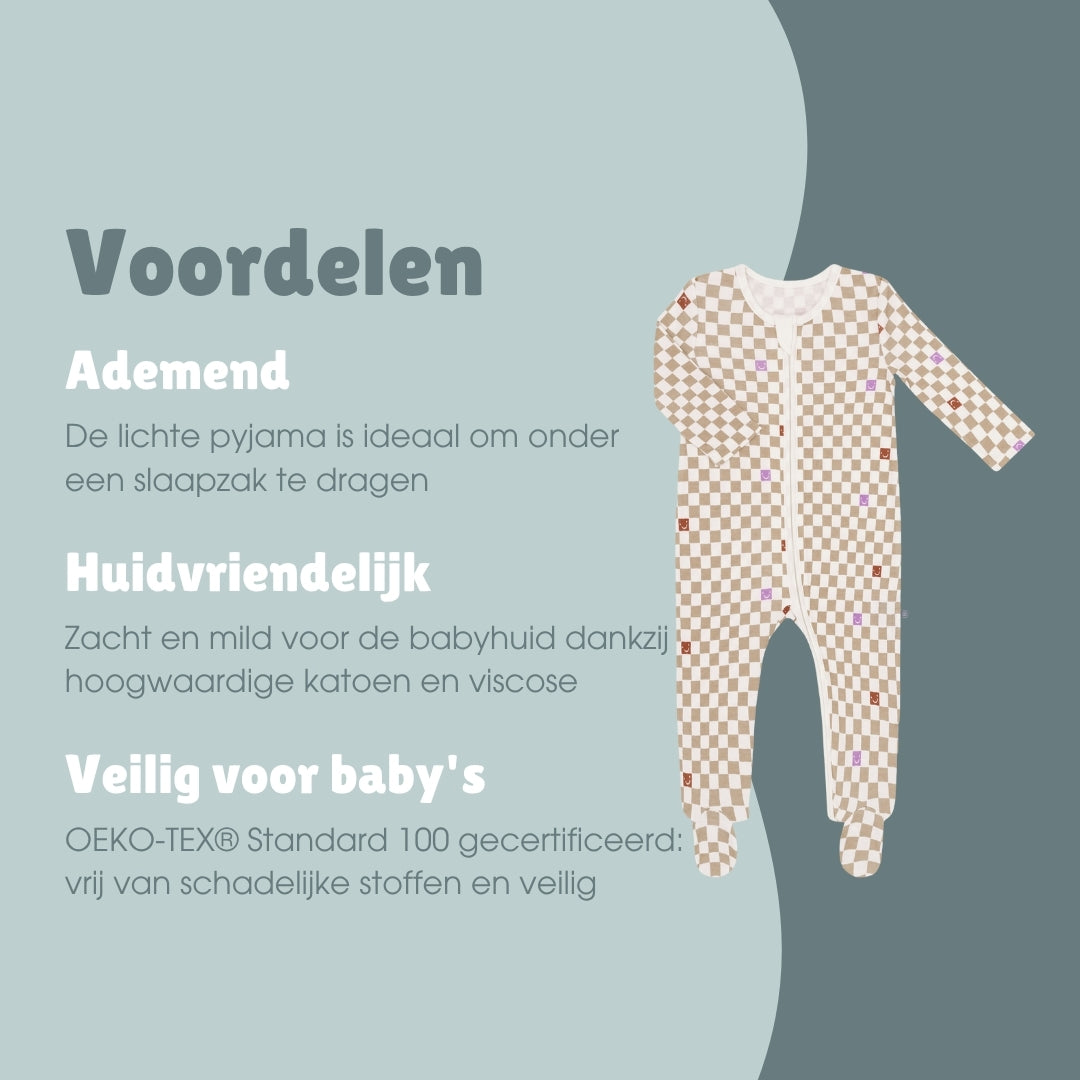 Pyjama met voetjes | Check Smile