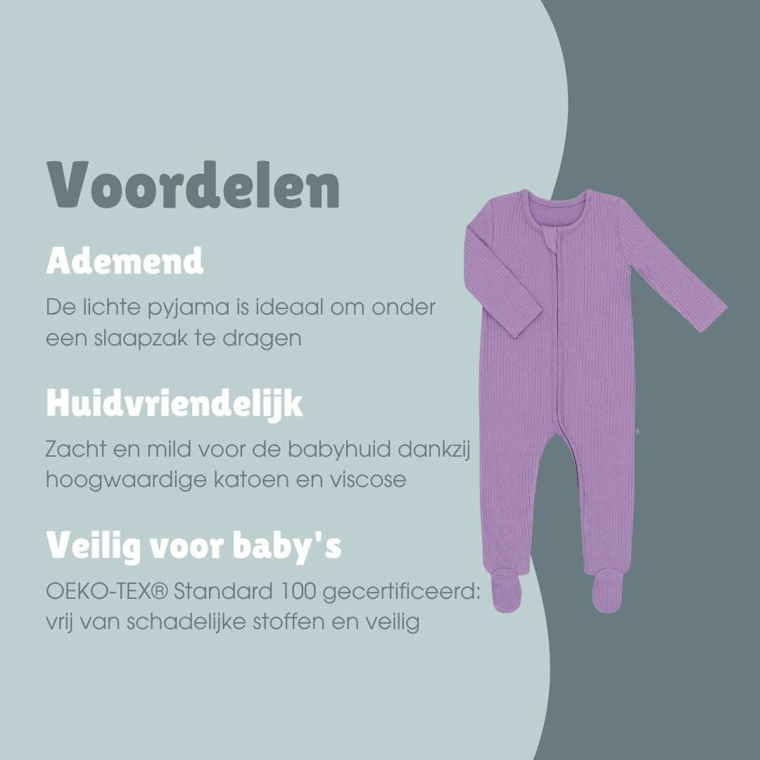 Pyjama met voetjes | Essential Lavendel