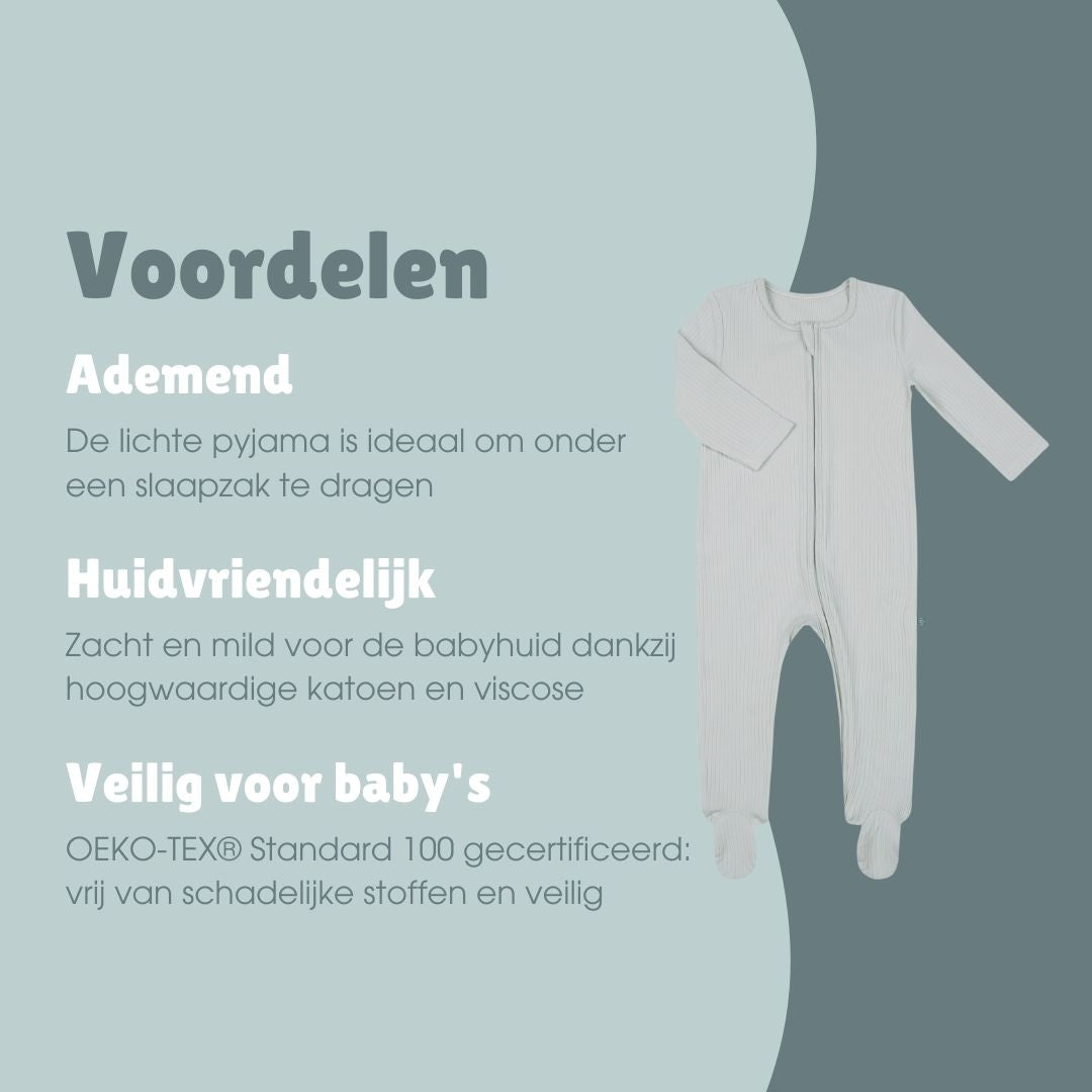 Pyjama met voetjes | Essential Grijs