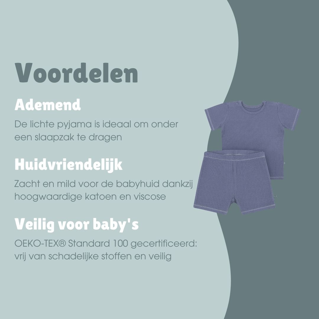 Pyjama kort 2-delig | Essential Blauw