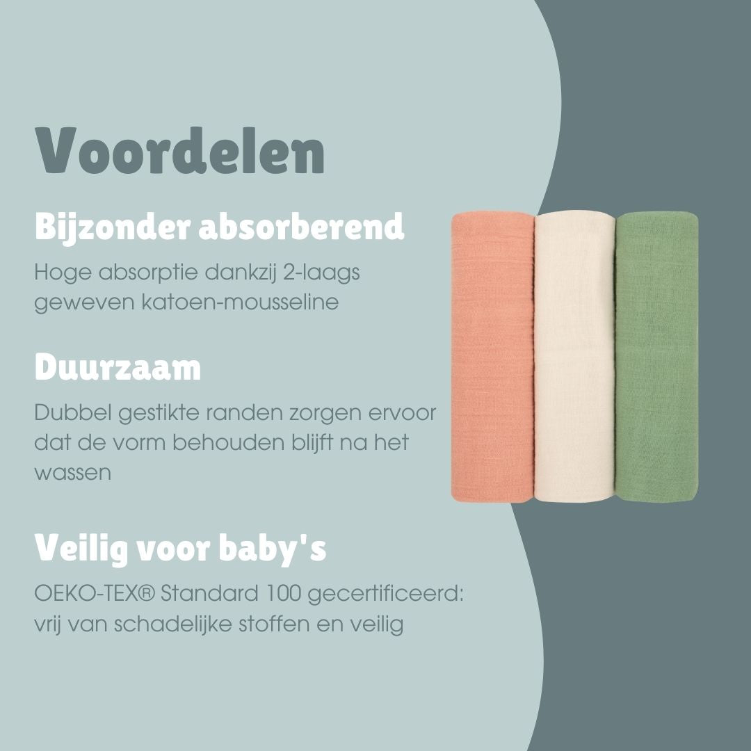 Hydrofiele doeken set 3 stuks | Fruitgaard