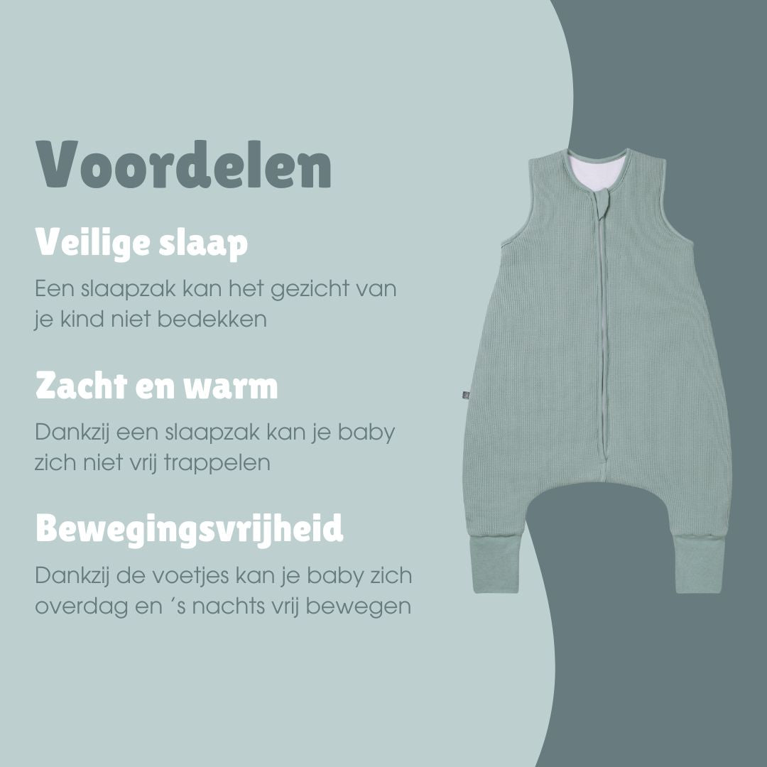 Slaapzak met omslagvoet 2.5 TOG | Essential Mint