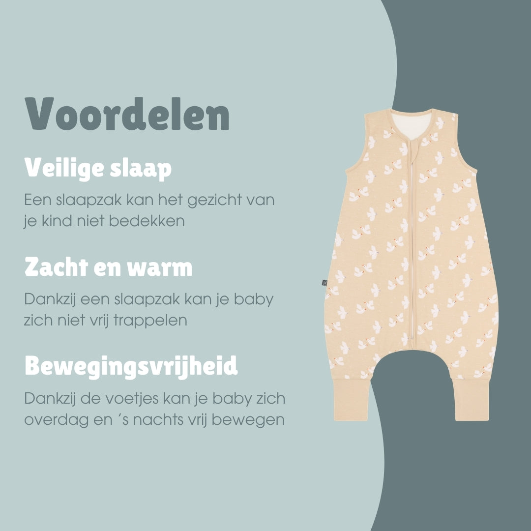 Slaapzak met voetjes 2.5 TOG | Vogel