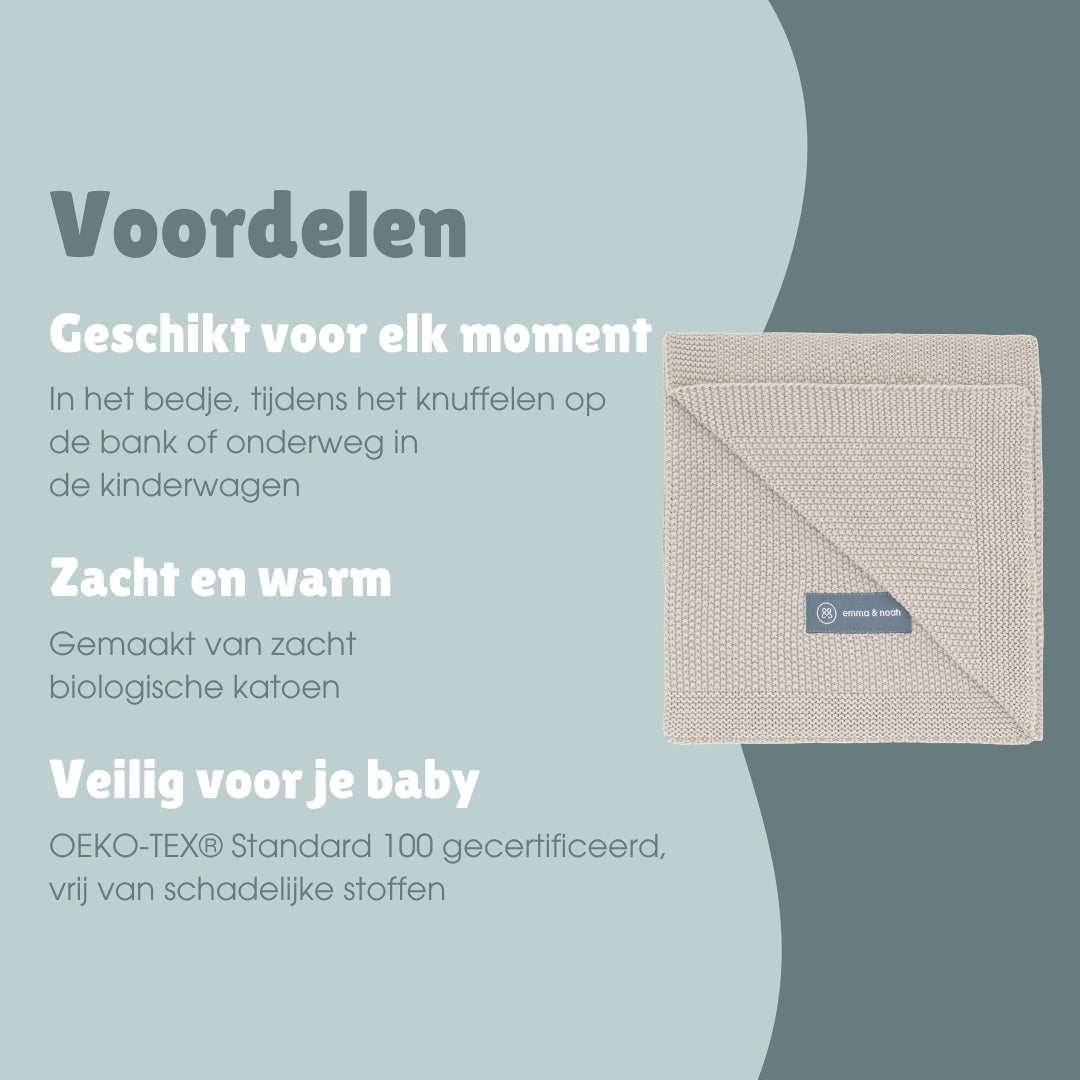 Gebreid deken | Essential Beige