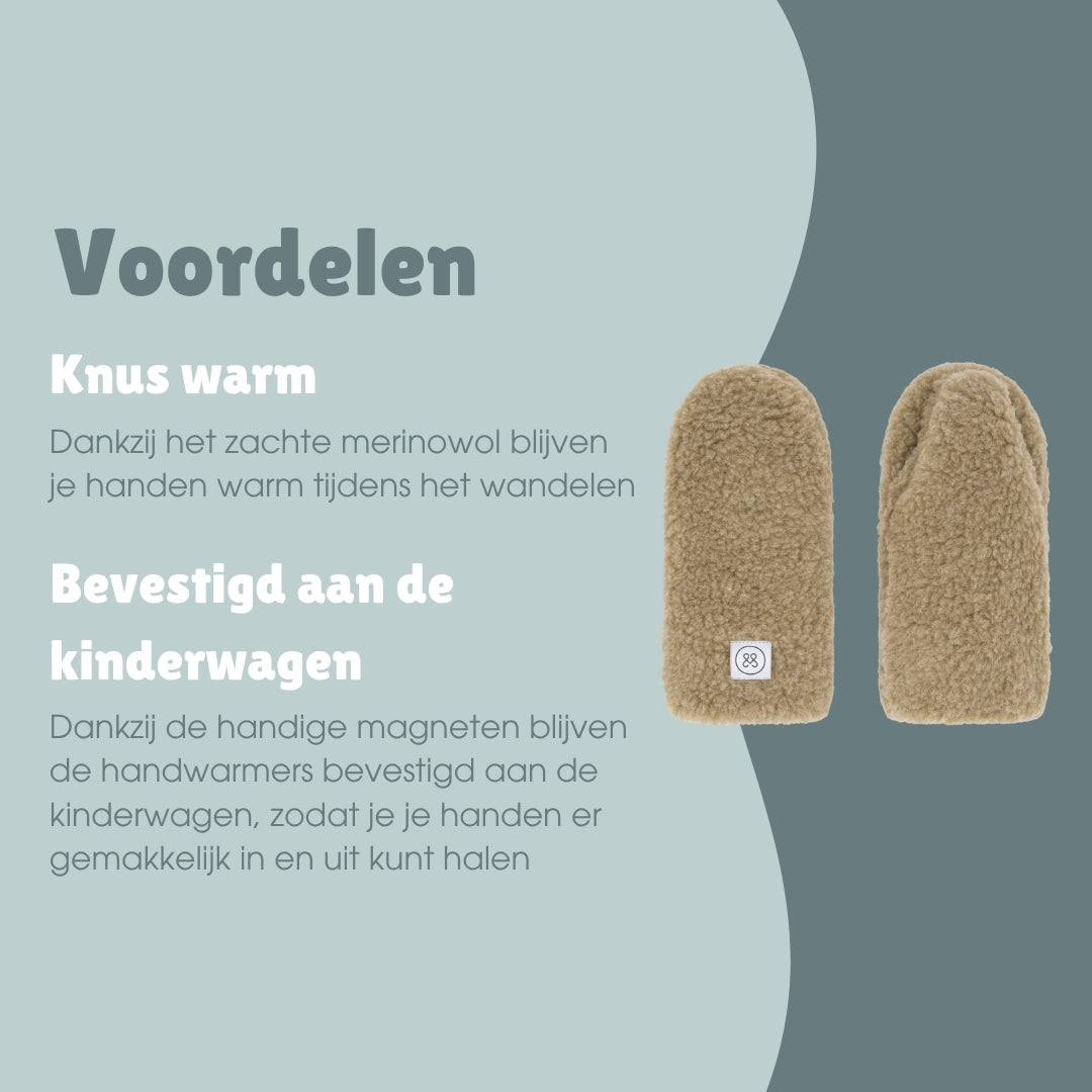 Merino kinderwagen handschoenen | Essential Taupe