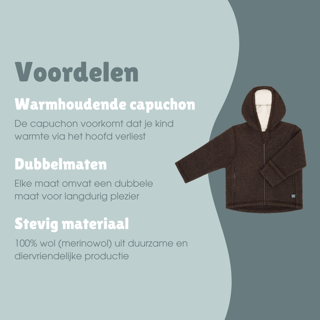 Wollen jas | Essential Chocolade