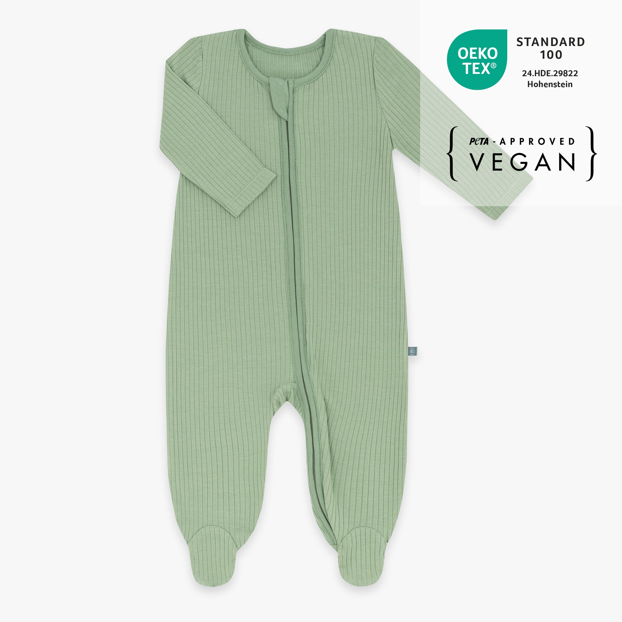 Pyjama met voetjes | Essential Groen