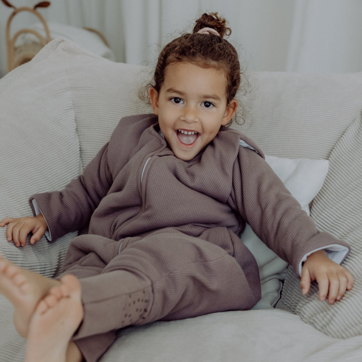 Slaapzak met voetjes en mouwen 3.5 TOG | Essential Taupe