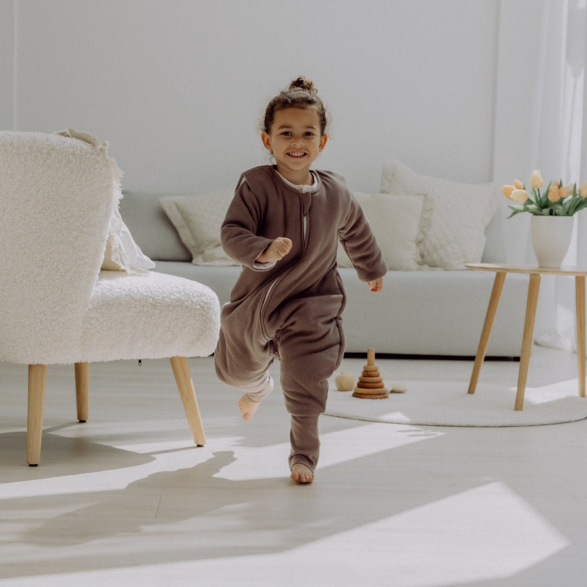 Slaapzak met voetjes en mouwen 3.5 TOG | Essential Taupe