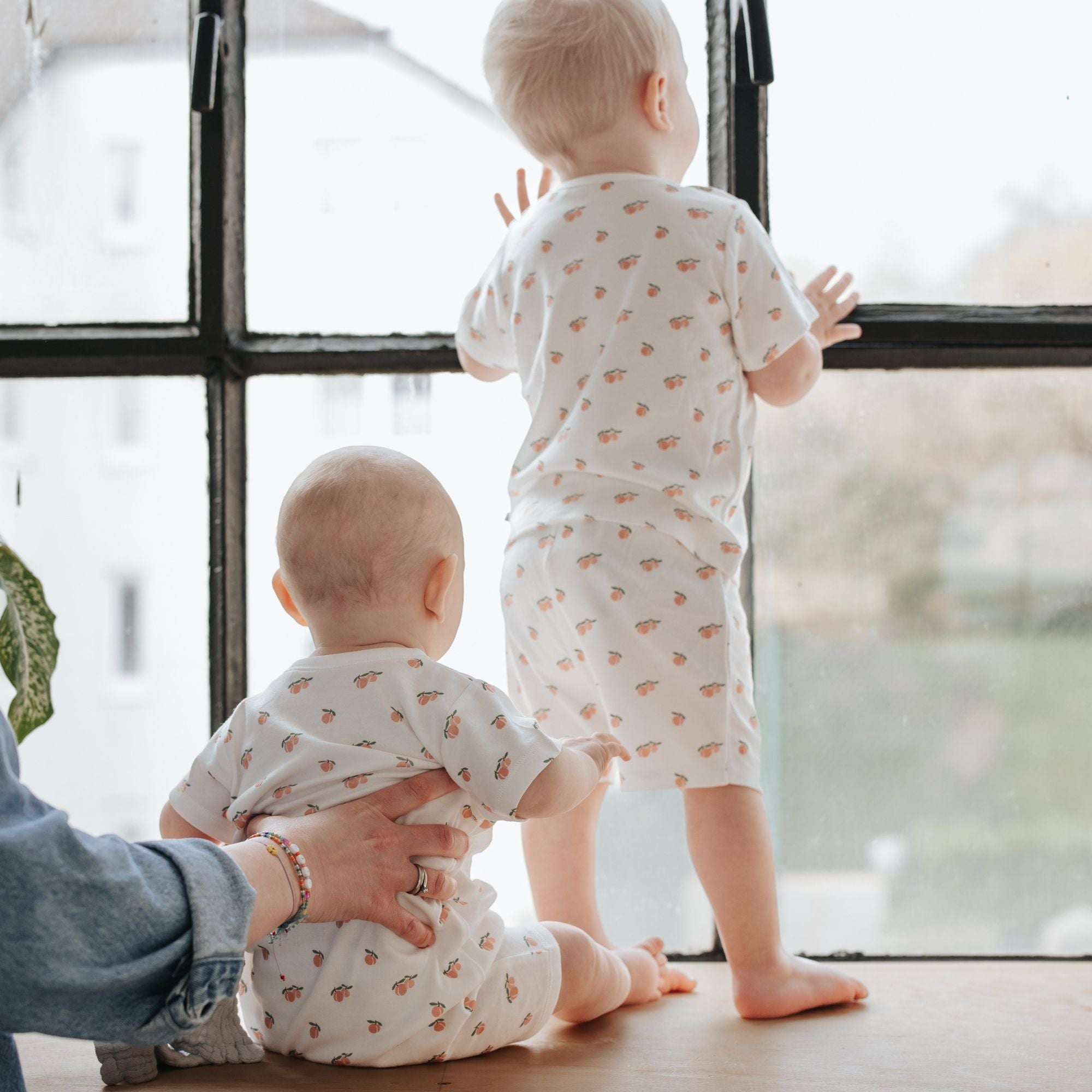 Pyjama kort 2-delig | Abrikoos