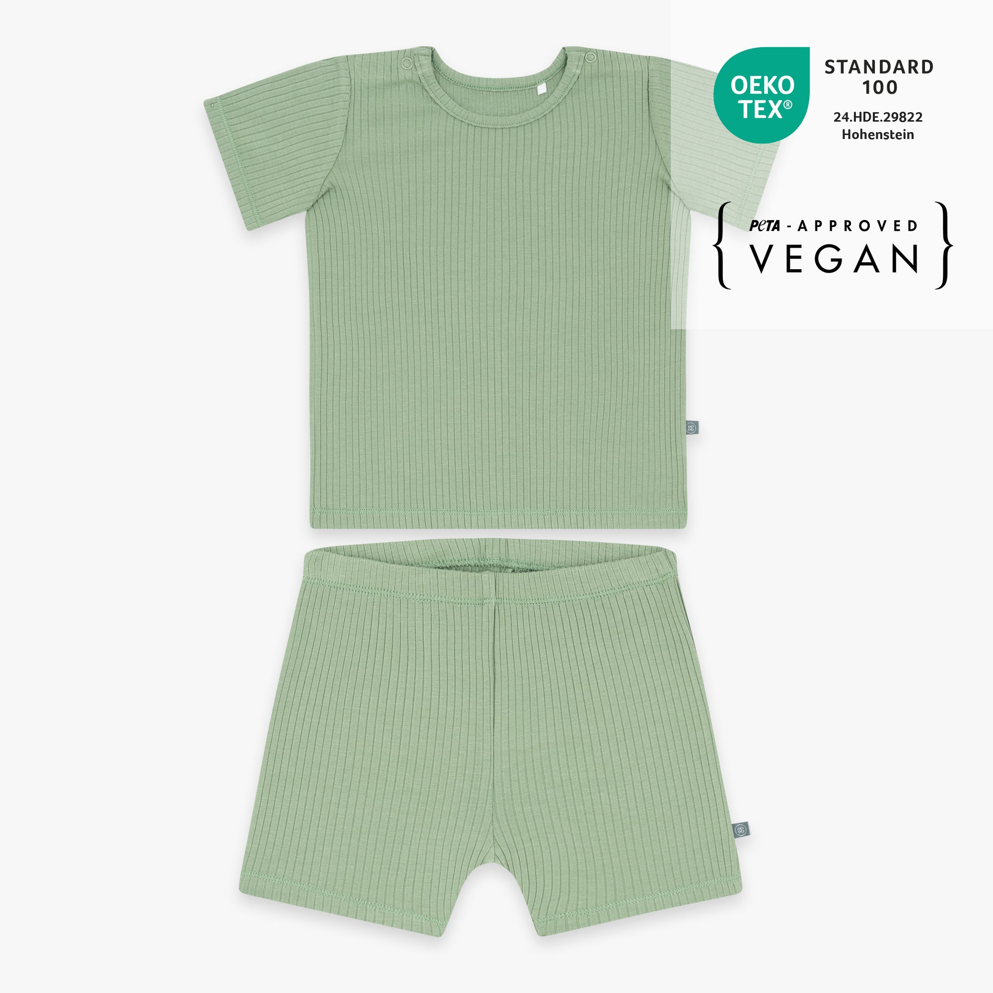 Pyjama kort 2-delig | Essential Groen