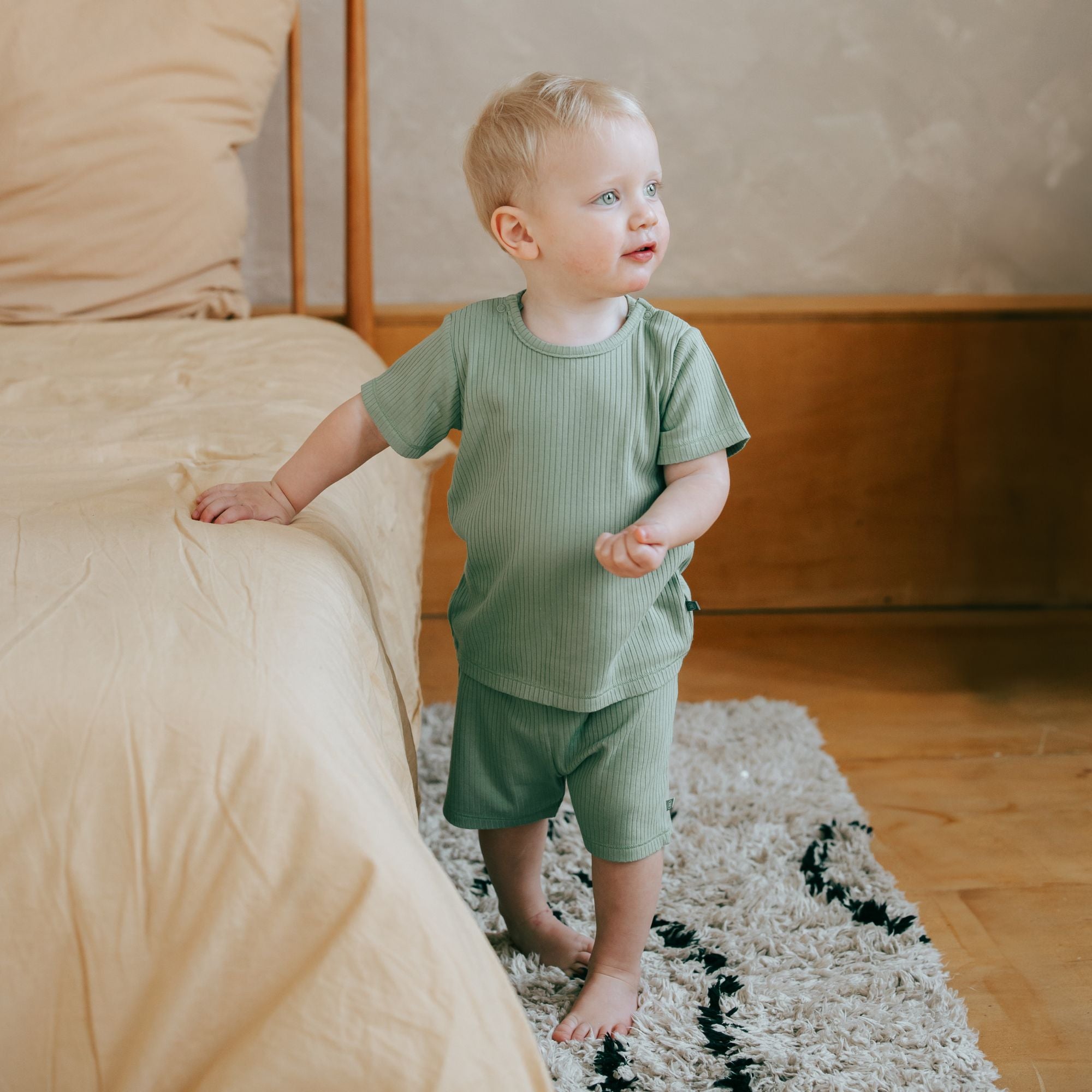 Pyjama kort 2-delig | Essential Groen