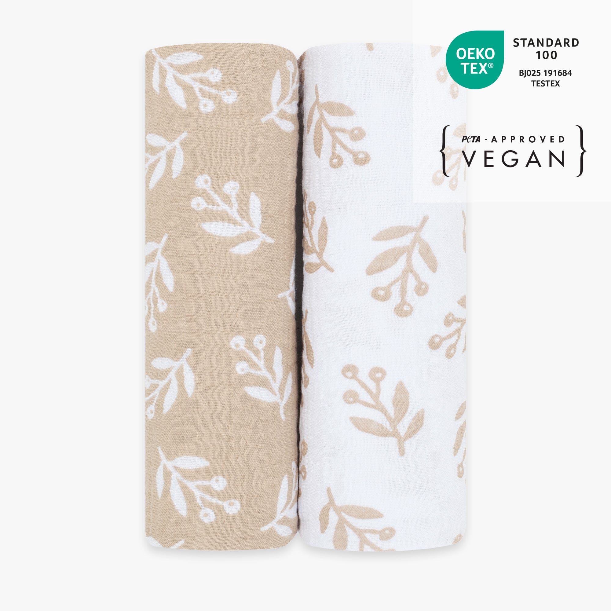 Hydrofiele doeken set 2 stuks | Floral Sand