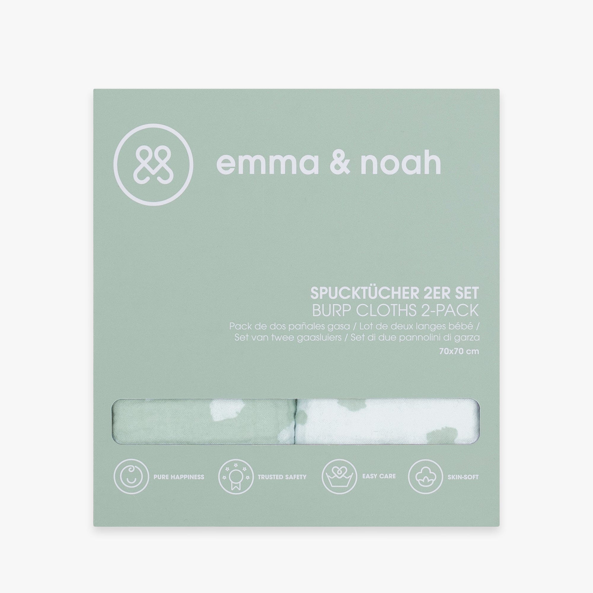 Hydrofiele doeken set 2 stuks | Stippen Mint