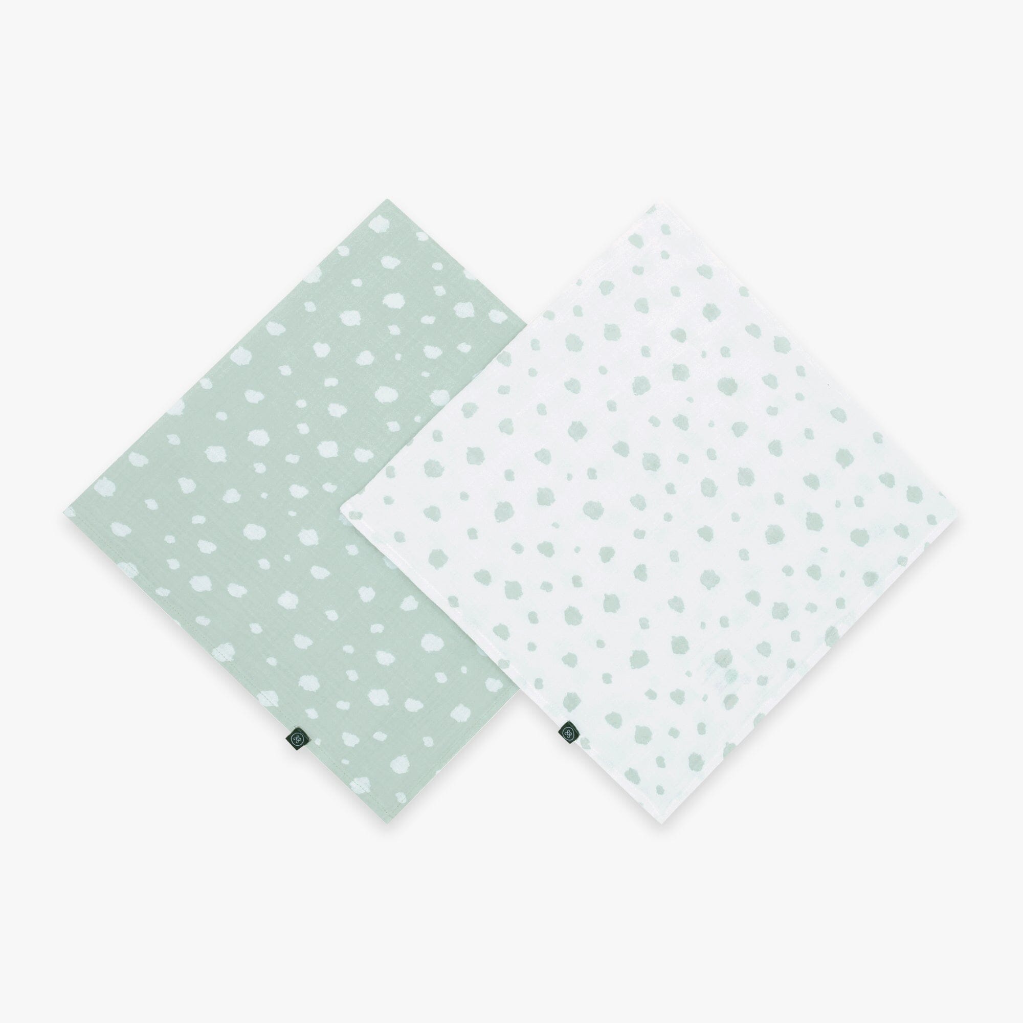 Hydrofiele doeken set 2 stuks | Stippen Mint