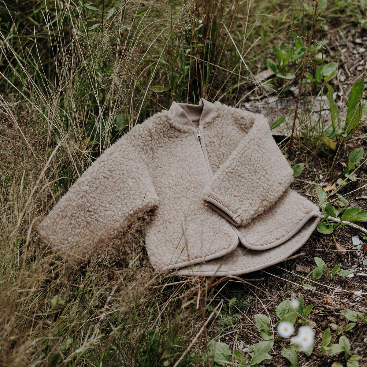 Merino teddy jas | Essential Taupe
