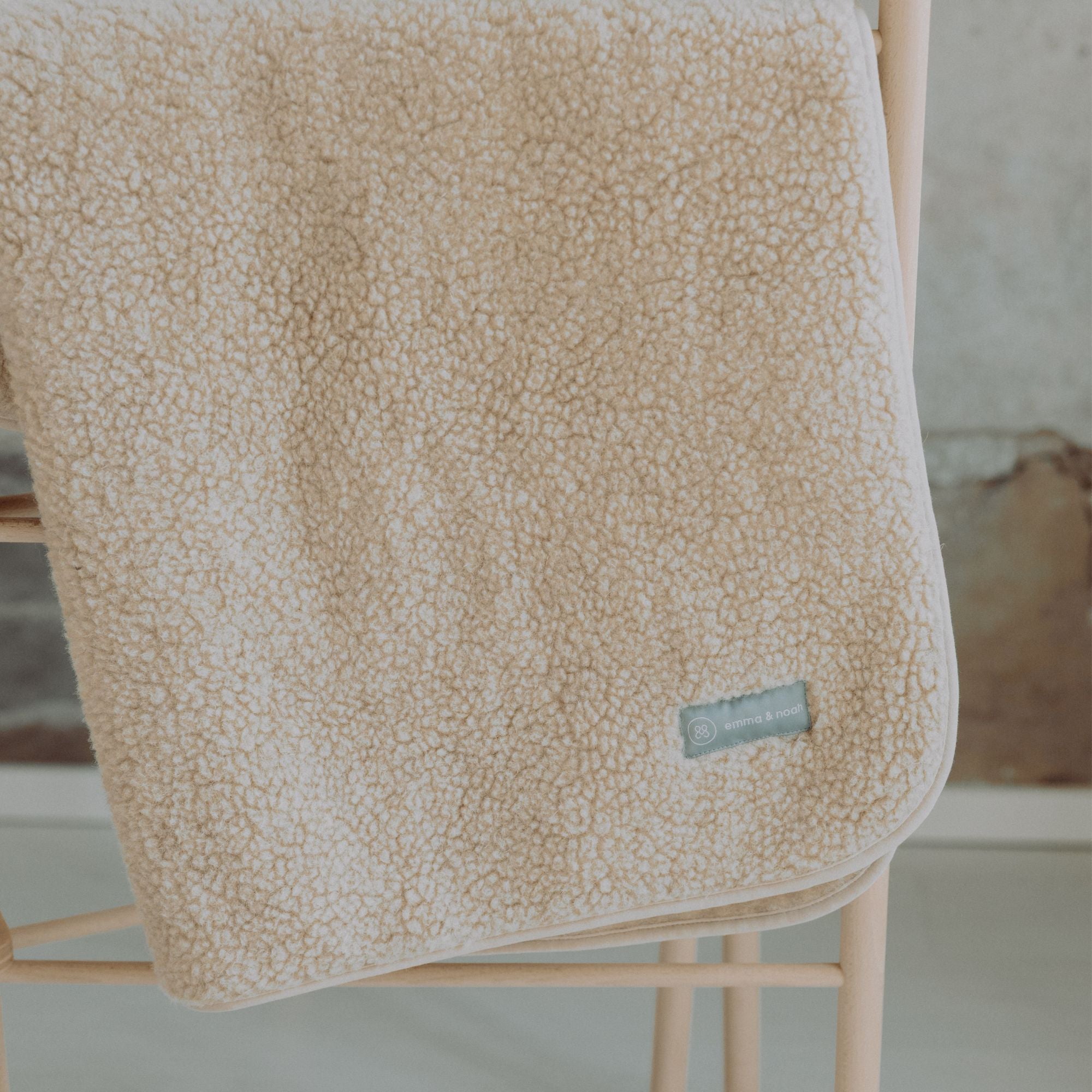 Merinowollen teddydekentje | Essential Beige