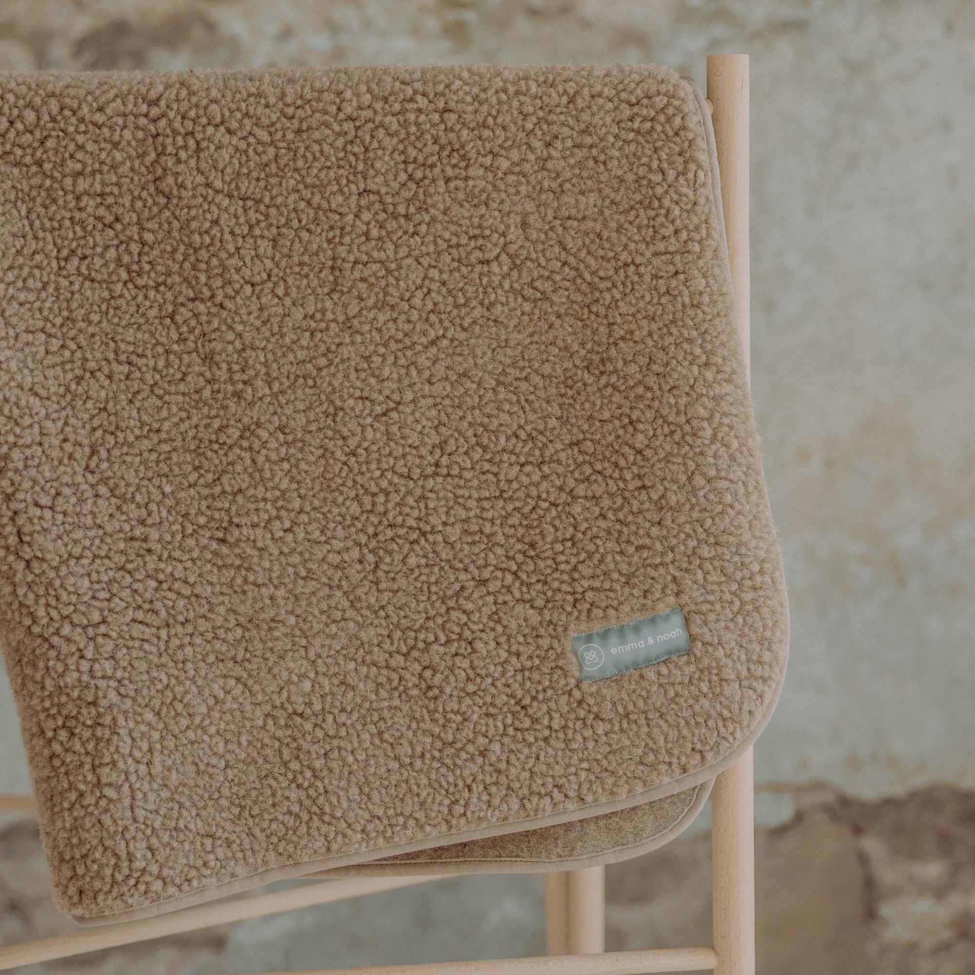 Merinowollen teddydekentje | Essential Taupe