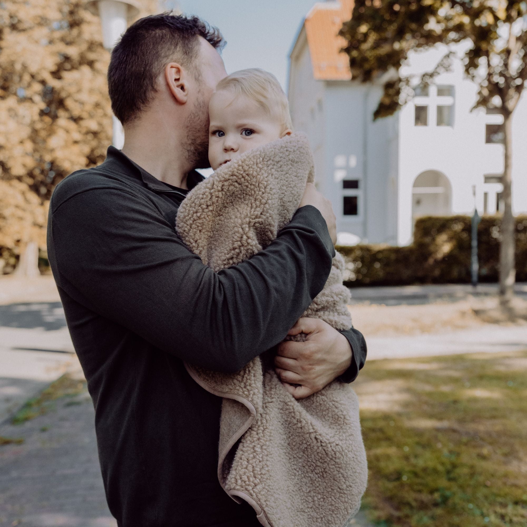 Merinowollen teddydekentje | Essential Taupe