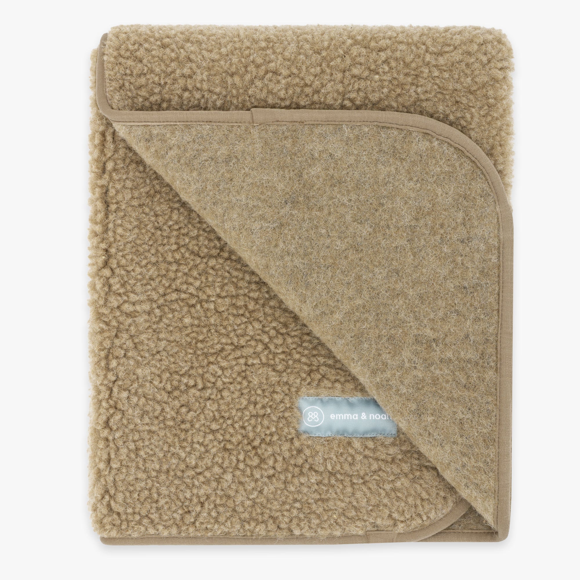 Merinowollen teddydekentje | Essential Taupe