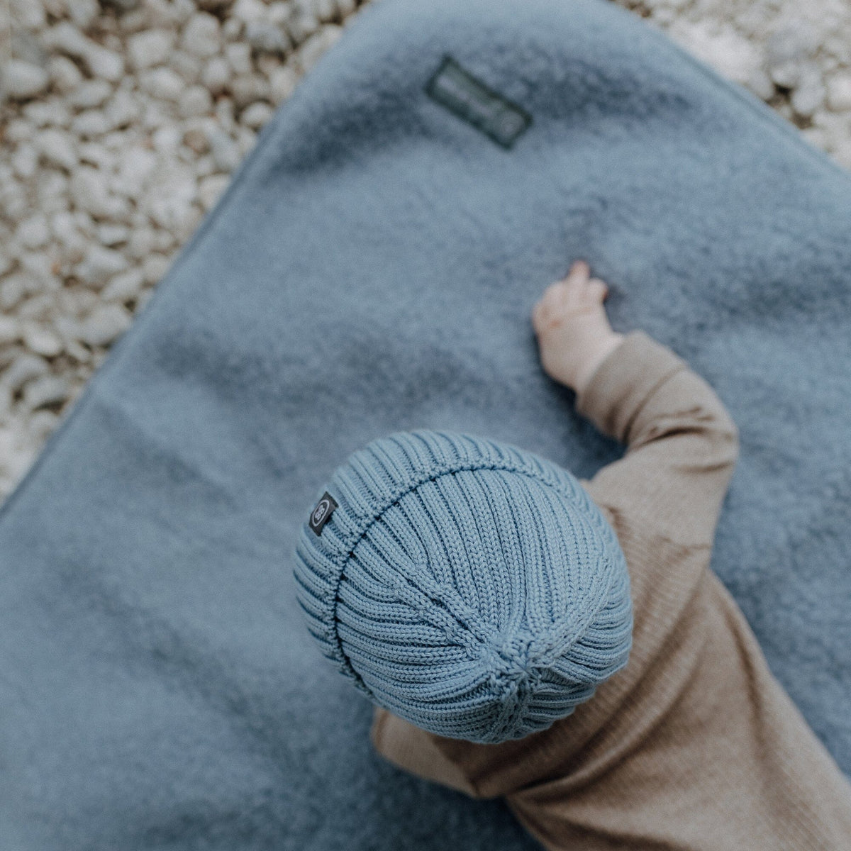 Merinowollen teddydekentje | Essential Ice Blue