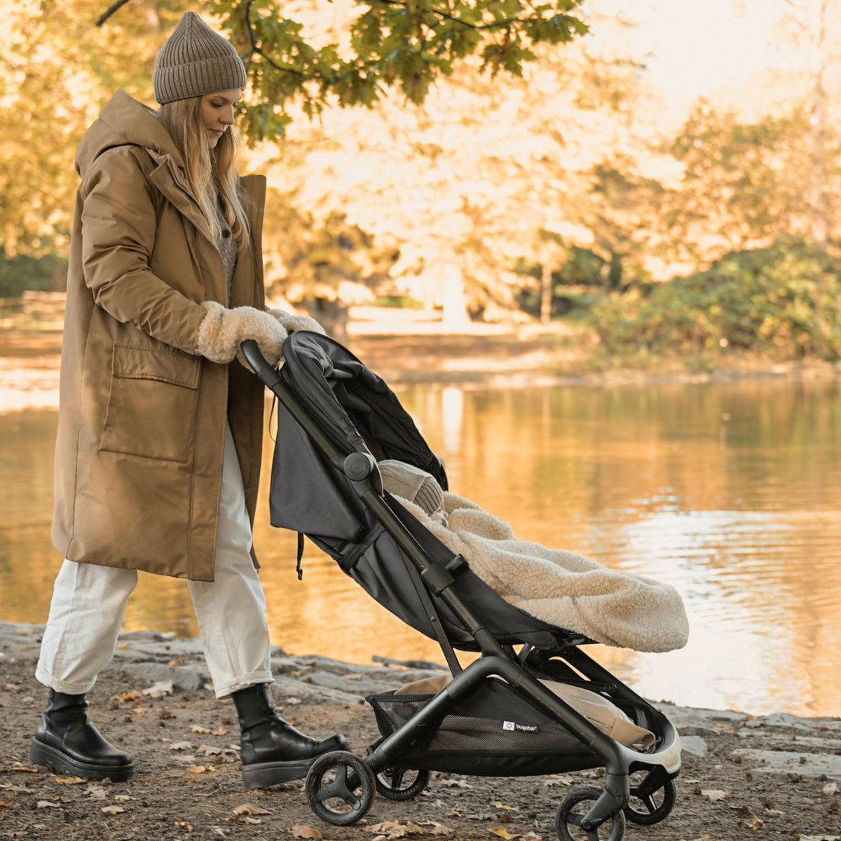 Merino kinderwagen handschoenen | Essential Beige