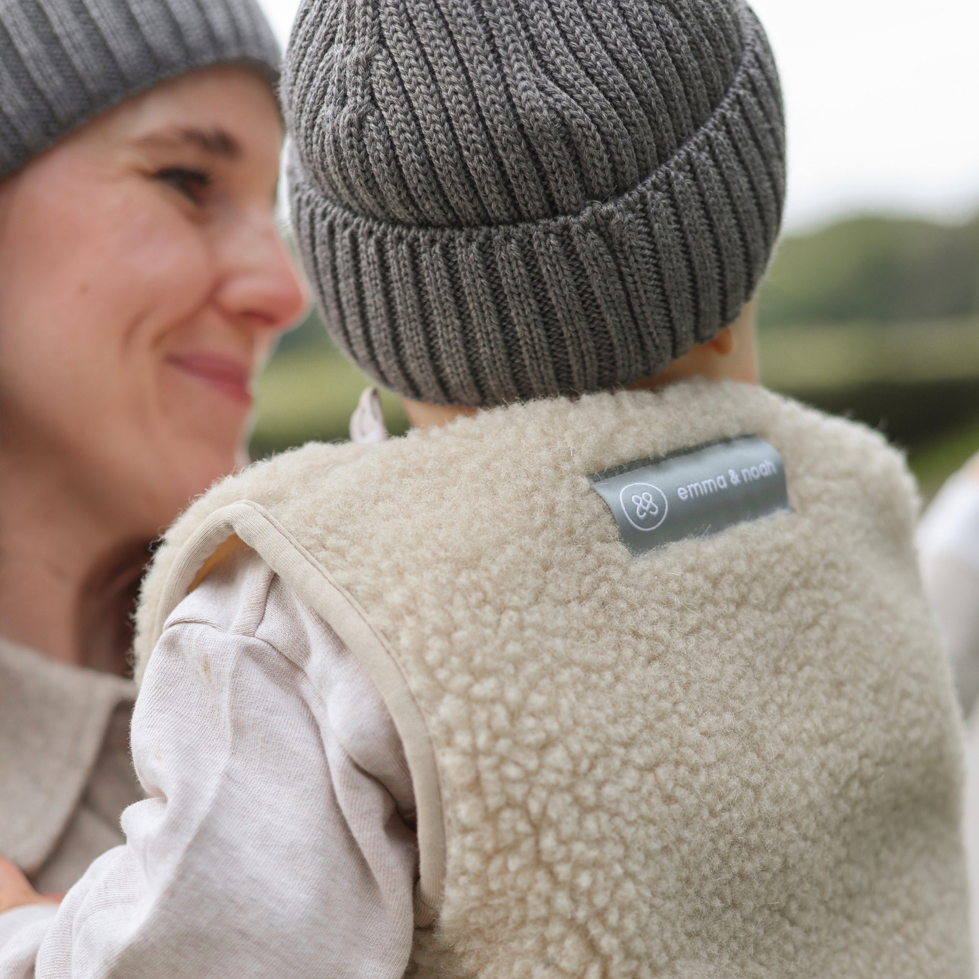 Merinowollen teddy bodywarmer | Essential Beige