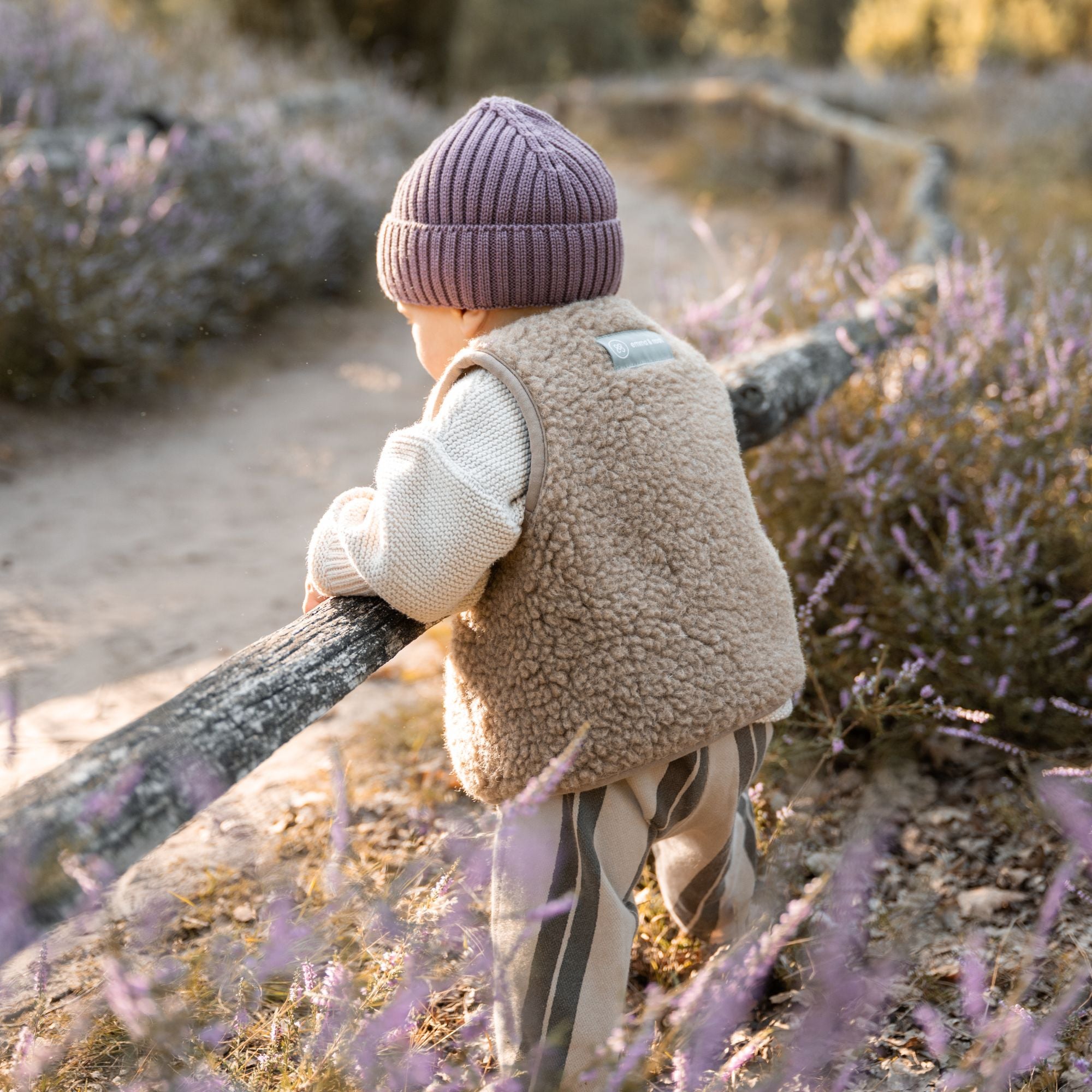 Merinowollen teddy bodywarmer | Essential Taupe