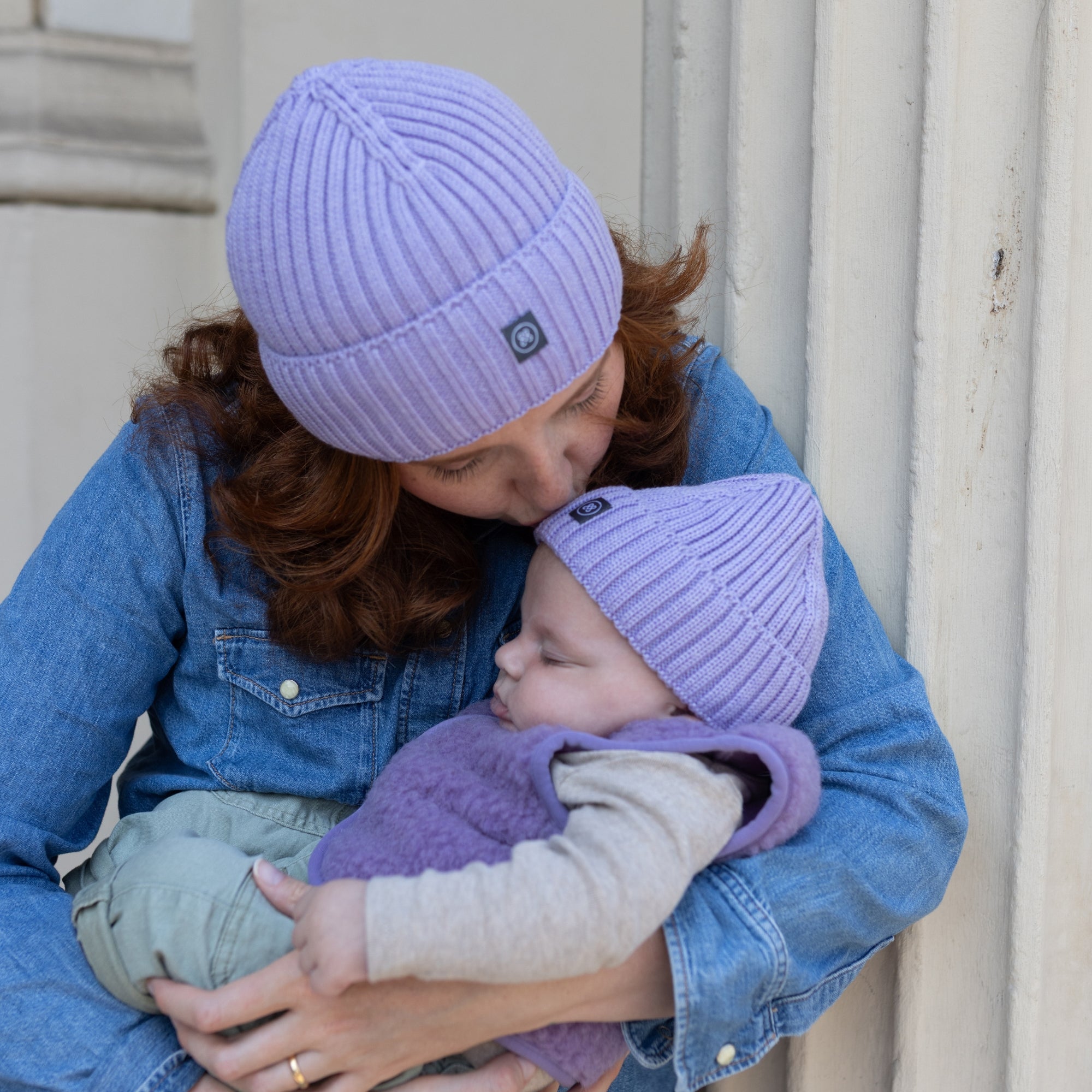 Merinowollen muts kind | Essential Lavendel