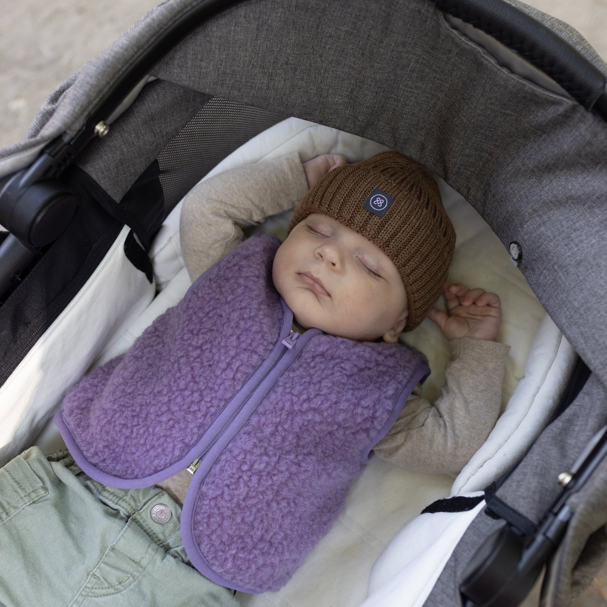 Merinowollen muts kind | Essential Taupe